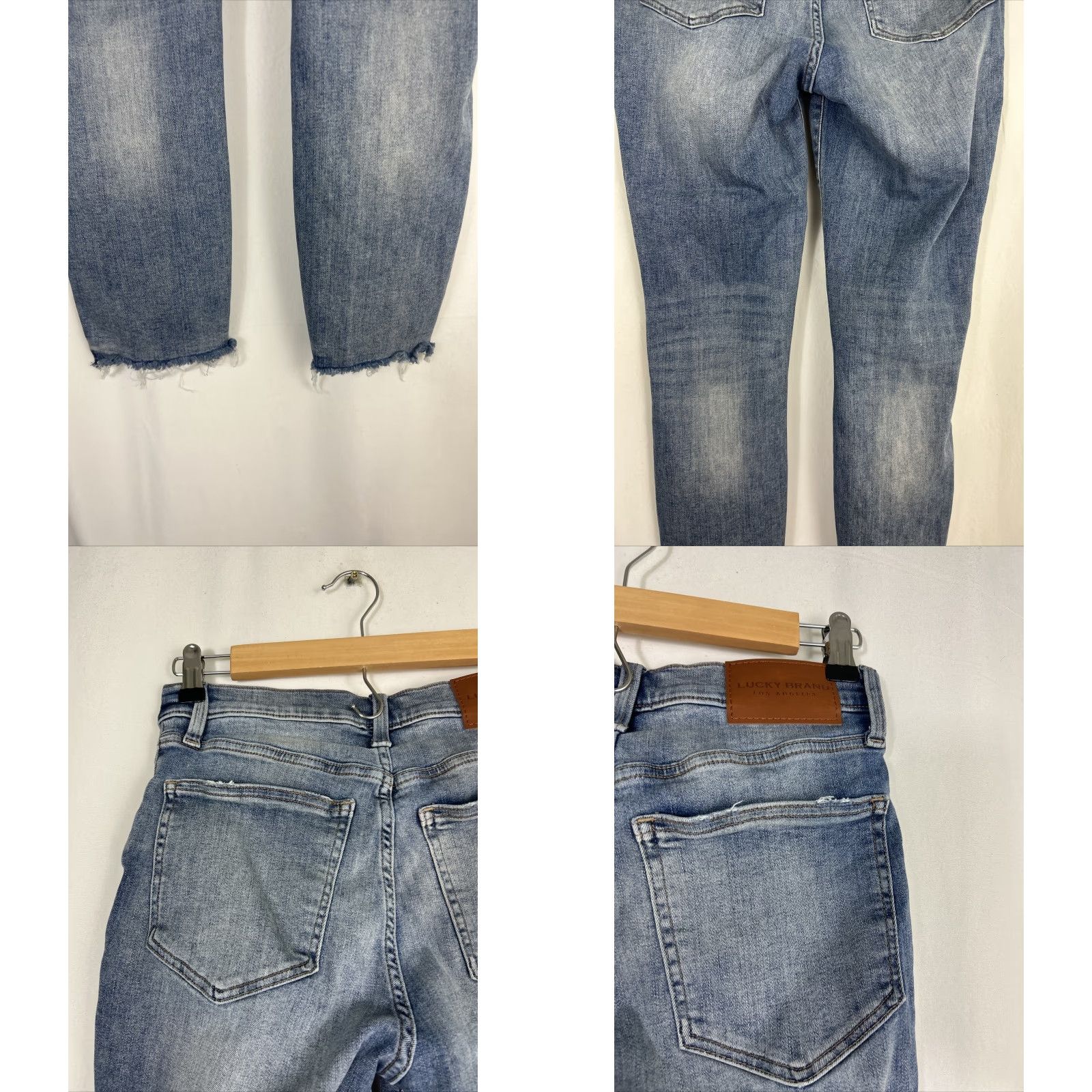 Lucky Brand Lucky Brand Jeans Skinny Bridgette Button Fly Denim 27x24 Womens 4 Blue Belt Pockets Size 27" / US 4 / IT 40 - 8 Thumbnail