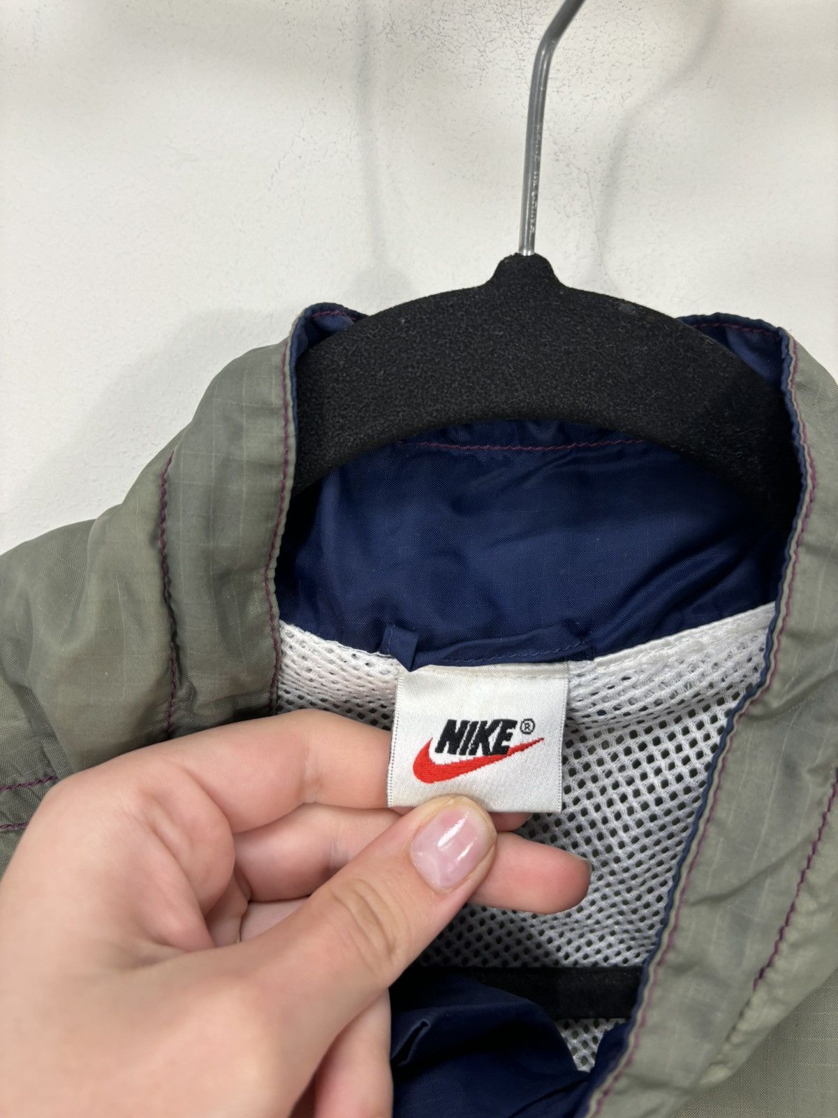 Nike Vintage Nike Y2K Big Back Logo 1/4 Zip Nylon Anorak Jacket Size US L / EU 52-54 / 3 - 11 Thumbnail