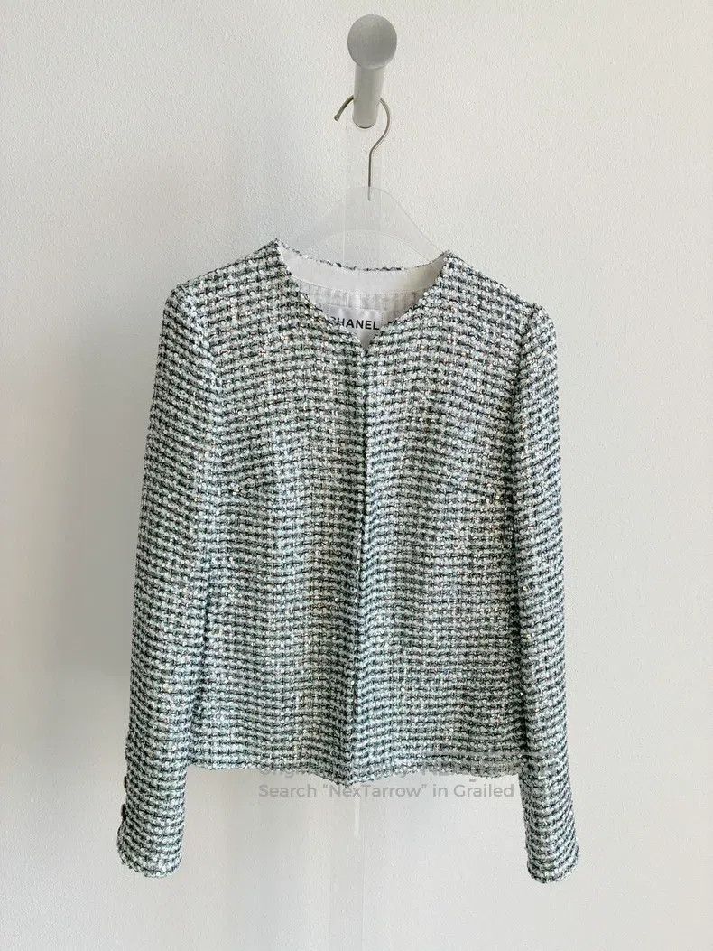 Chanel Chanel 23P Kwon Zhilong's same silver-gray sequin jacket Size XXS / US 00 / IT 34 - 2 Thumbnail