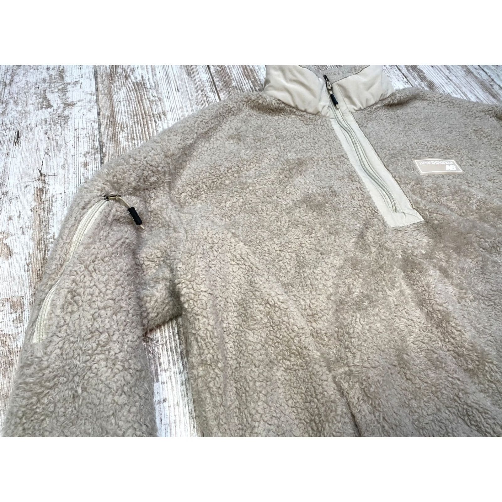 New Balance VINTAGE New Balance Jacket 1/4 Zip Pullover Womens XL Gray Fleece Sherpa Warm Outdoor Size XL / US 12-14 / IT 48-50 - 7 Thumbnail