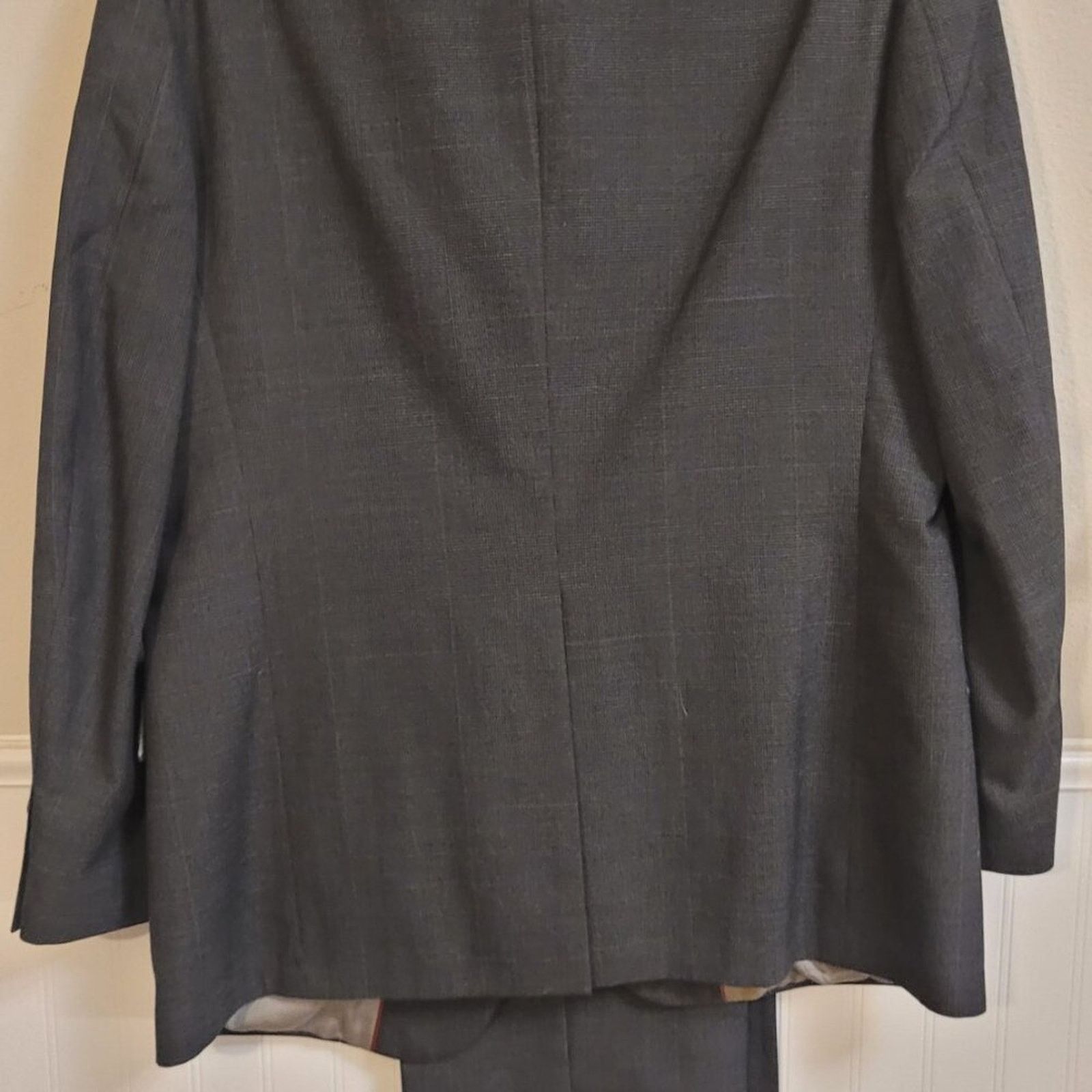 Sanca Vintage Sansabelt Jaymar-Ruby Gray Plaid Suit 38R 38W Size 38R - 4 Thumbnail