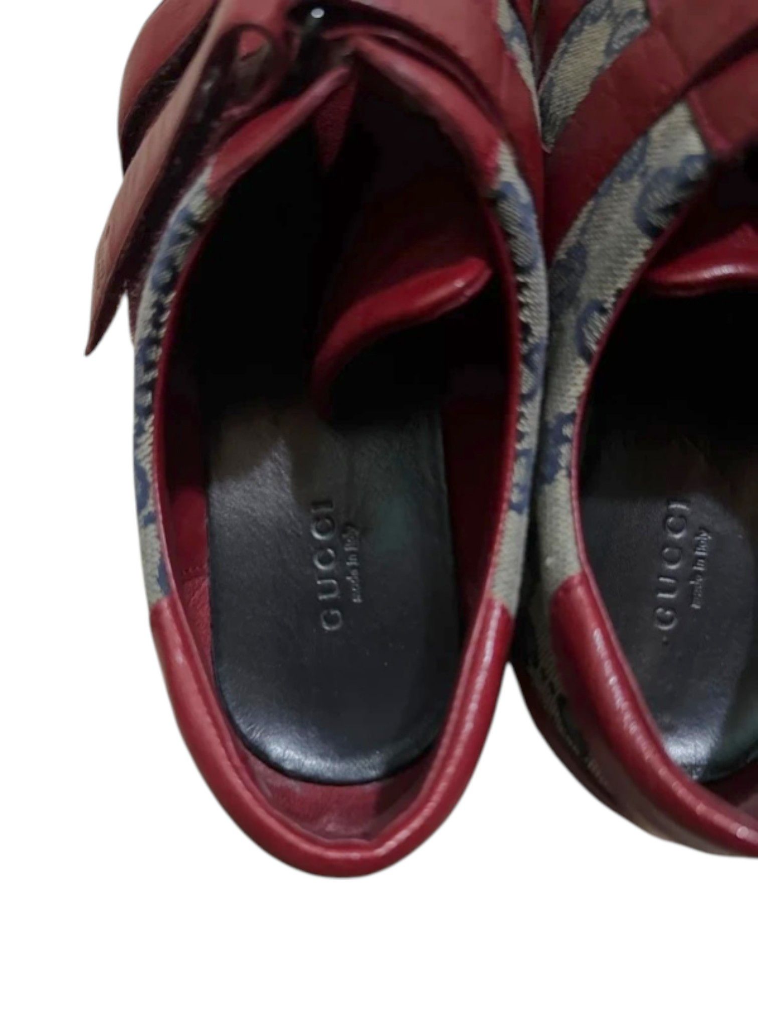 Gucci Gucci Flame Red GG Canvas Velcro Strap Sneakers Size US 8 / EU 41 - 4 Thumbnail
