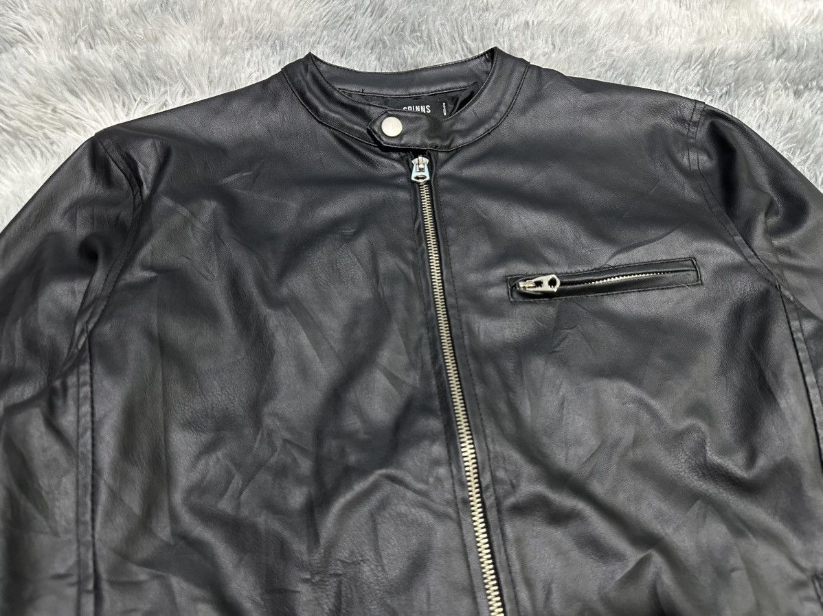 Japanese Brand 🔥Sick Y2K Spinns Faux Leather Biker Jacket Goth Punk Size US M / EU 48-50 / 2 - 4 Thumbnail