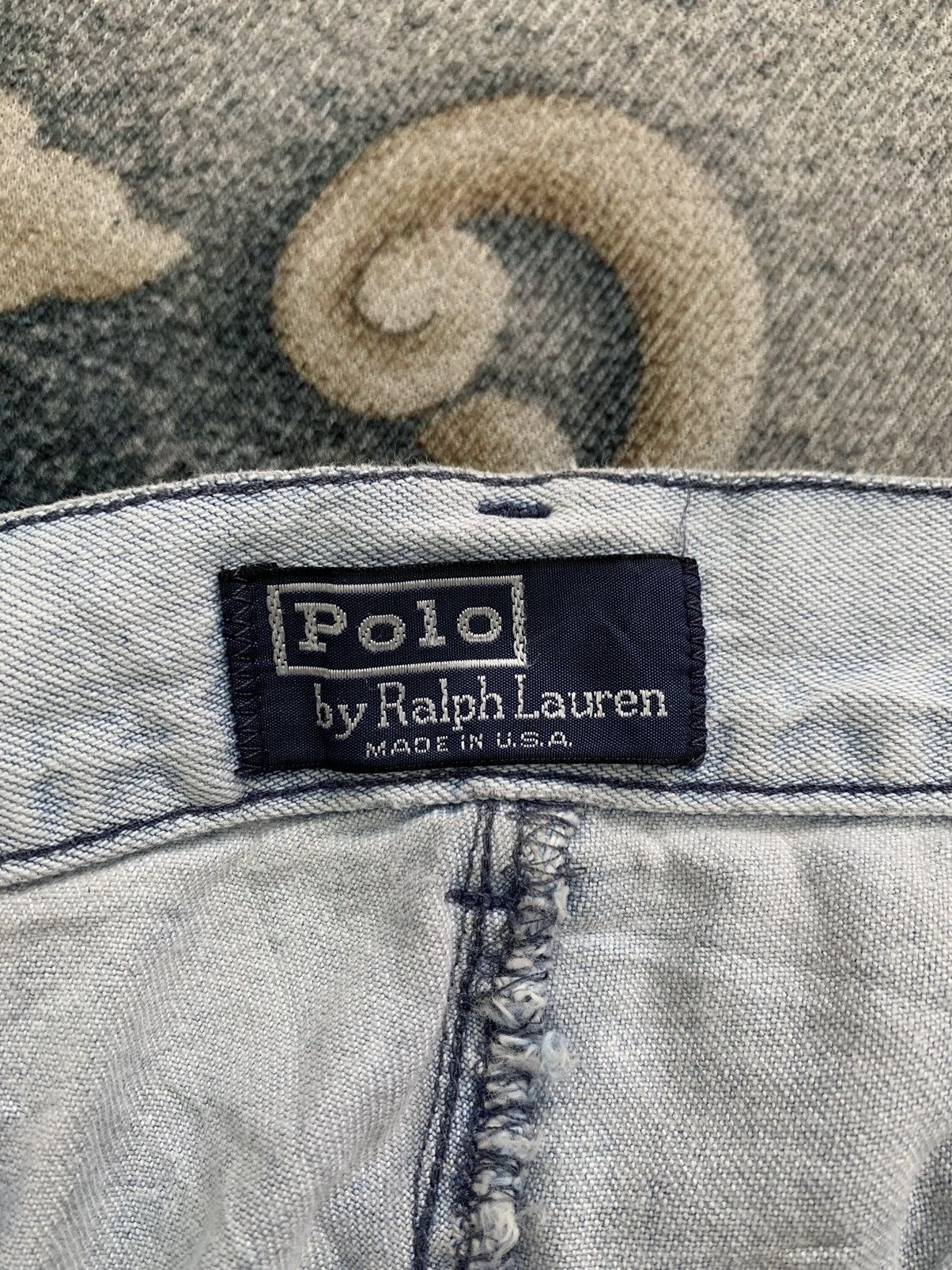 Polo Ralph Lauren Vtg Polo By Ralph Lauren Denim Pant Made in Usa Size US 33 - 19 Thumbnail