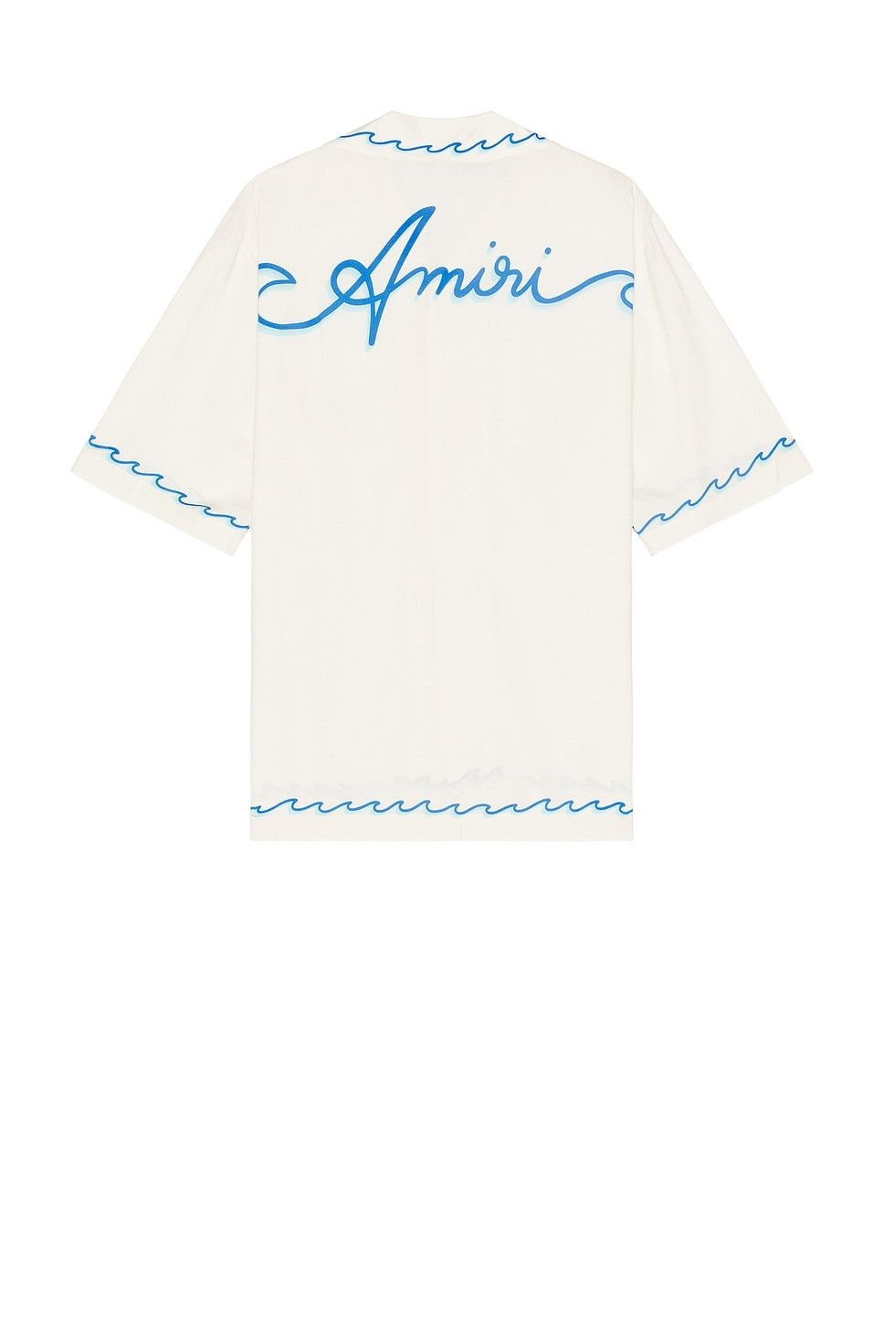 Amiri o1s1wg110825 Wave Camp Shirt in White Size US XL / EU 56 / 4 - 2 Thumbnail