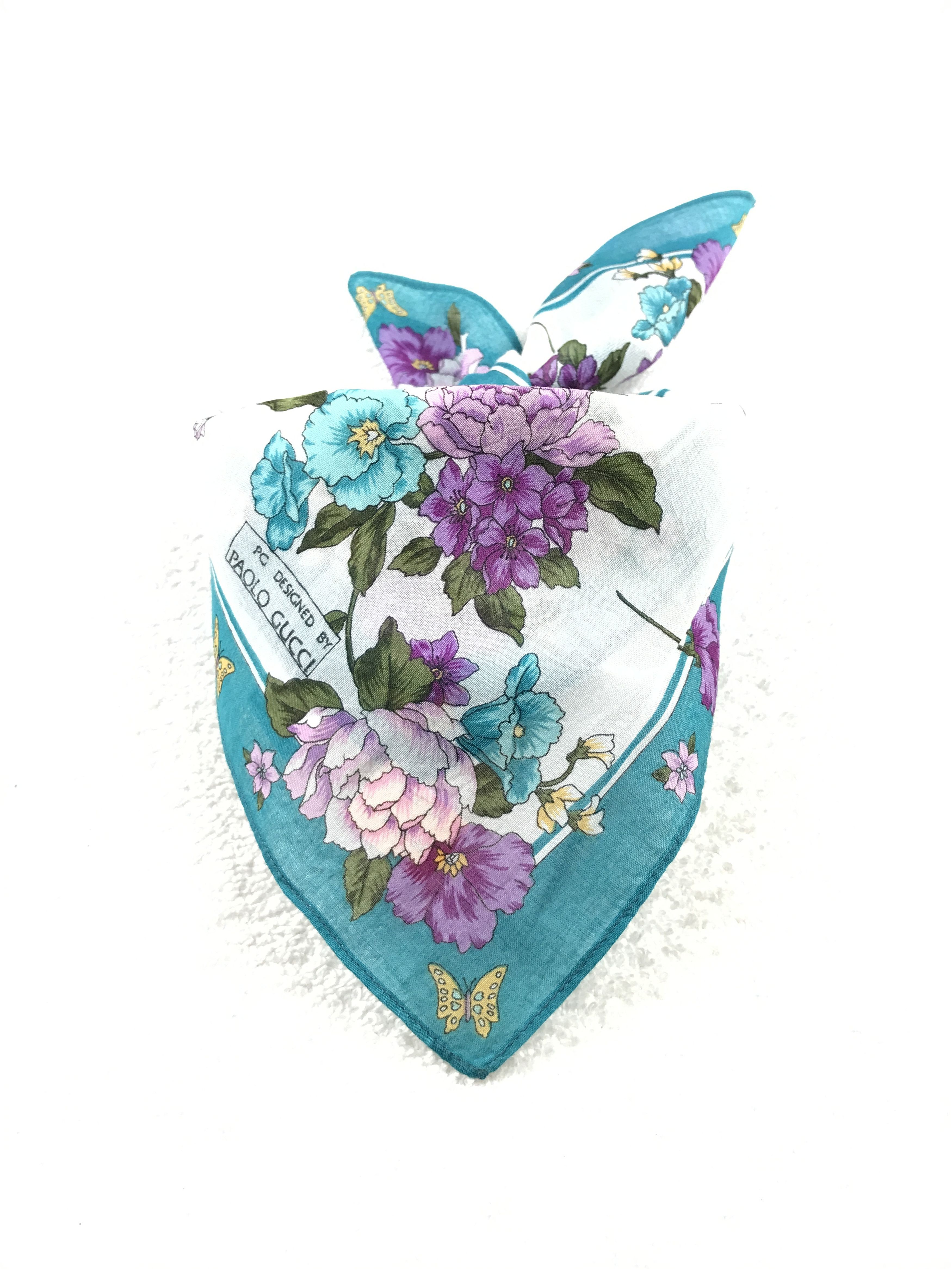 Paolo Gucci × Vintage Vintage Paolo Gucci Bandana Neckerchief Handkerchief Size ONE SIZE - 3 Thumbnail