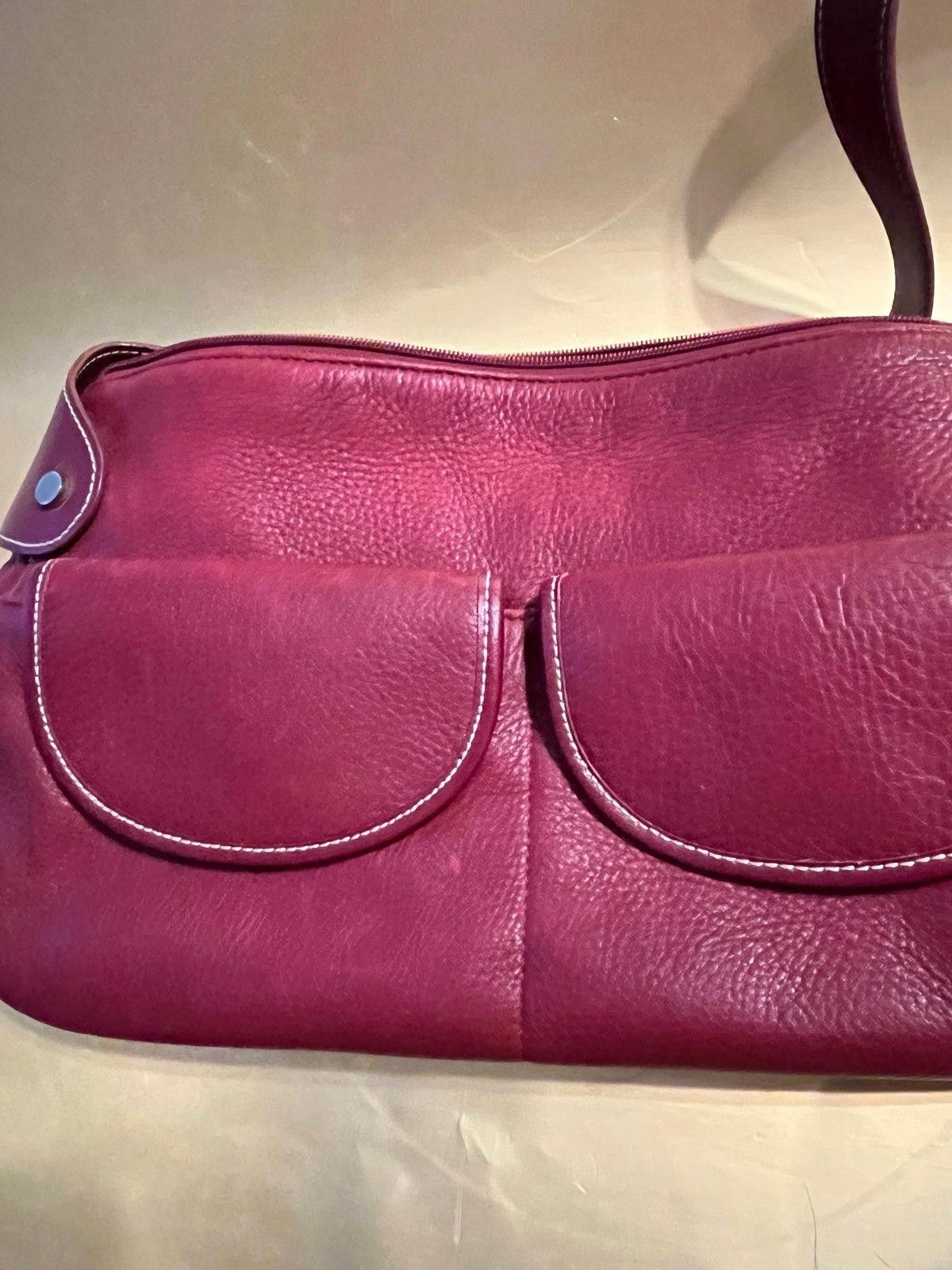 Other Maxx New York Red Leather Shoulder Bag Size ONE SIZE - 2 Thumbnail