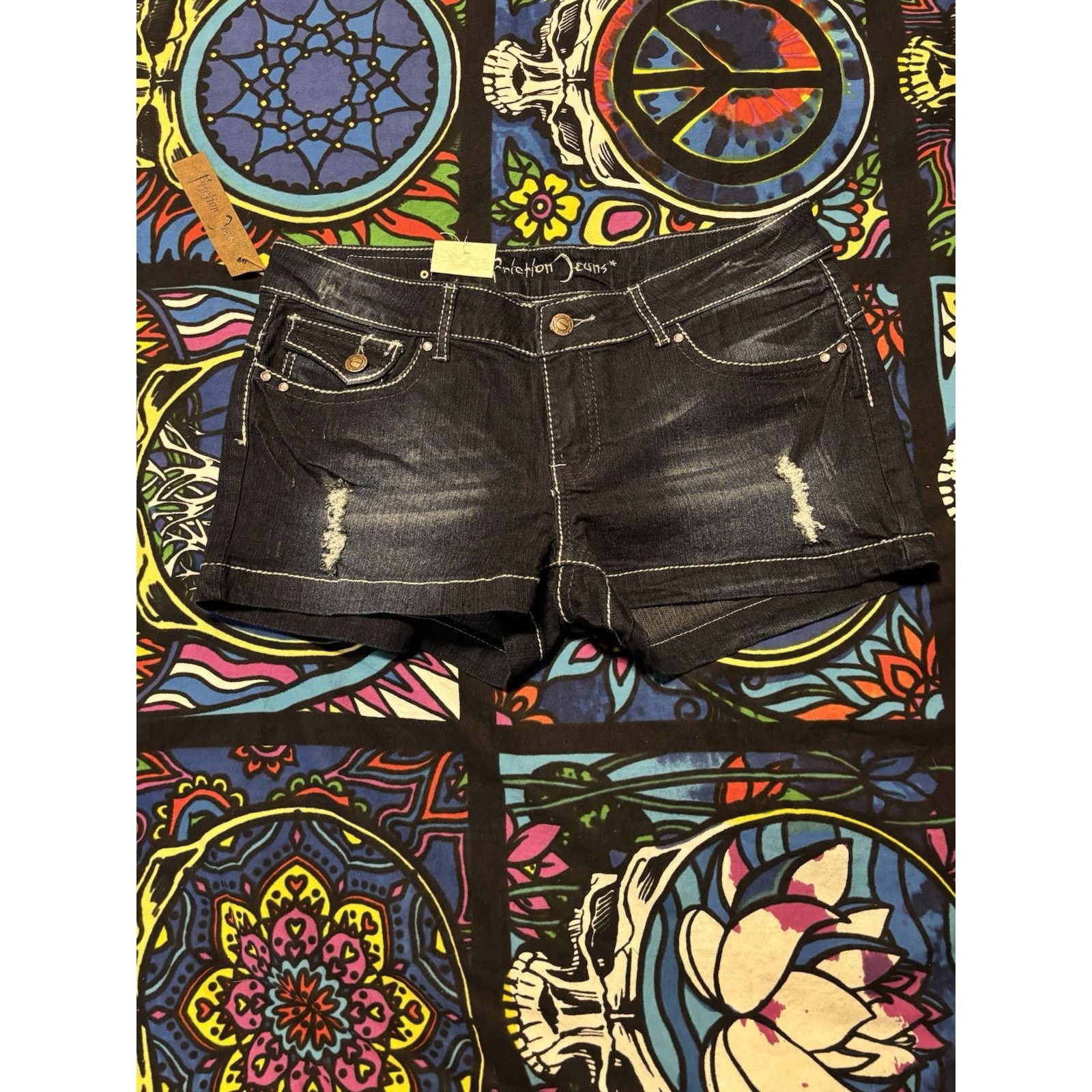 Vintage ladies shorts friction jeans 13 Size 36" / US 14 / IT 50 - 8 Thumbnail