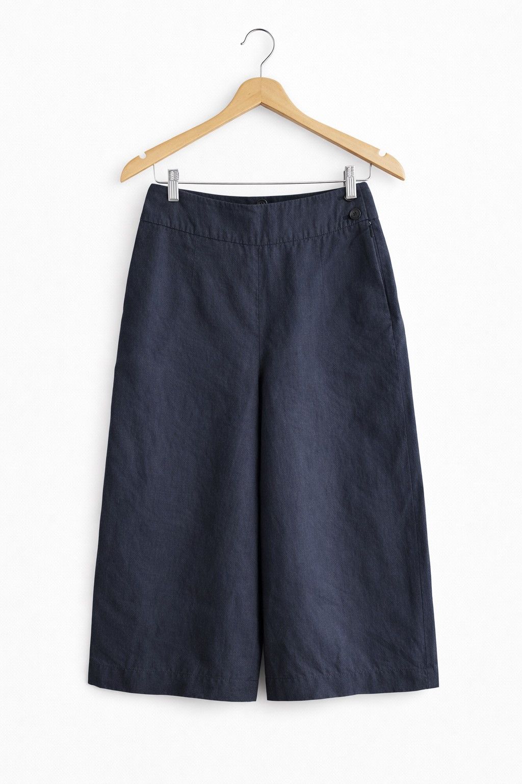 Margaret Howell Margaret Howell Navy Linen Wide Pants | Japanese Minimalist Size 27" / US 4 / IT 40 - 1 Thumbnail