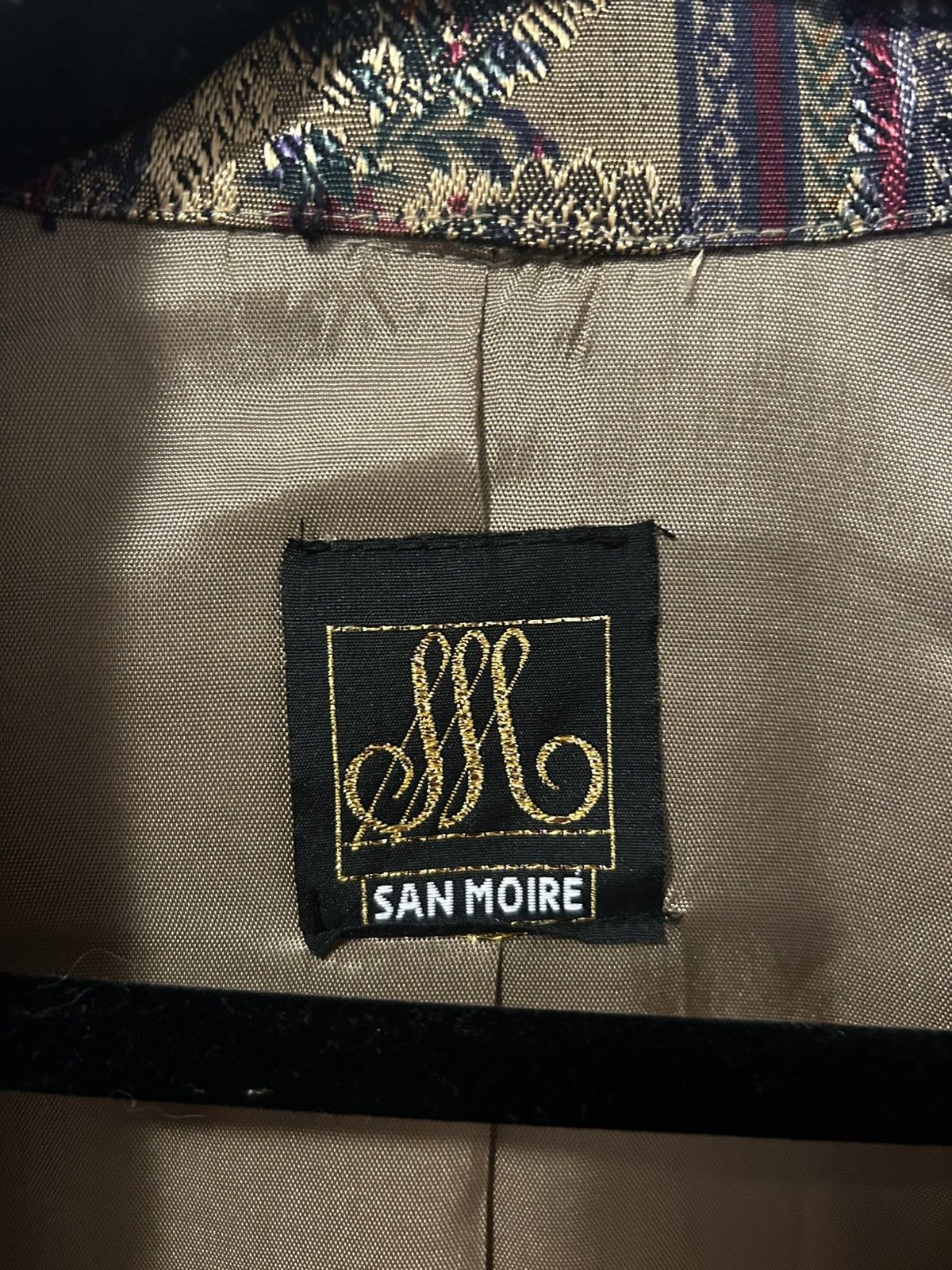 Vintage Vintage San Moire Blazer Size L / US 10 / IT 46 - 3 Thumbnail