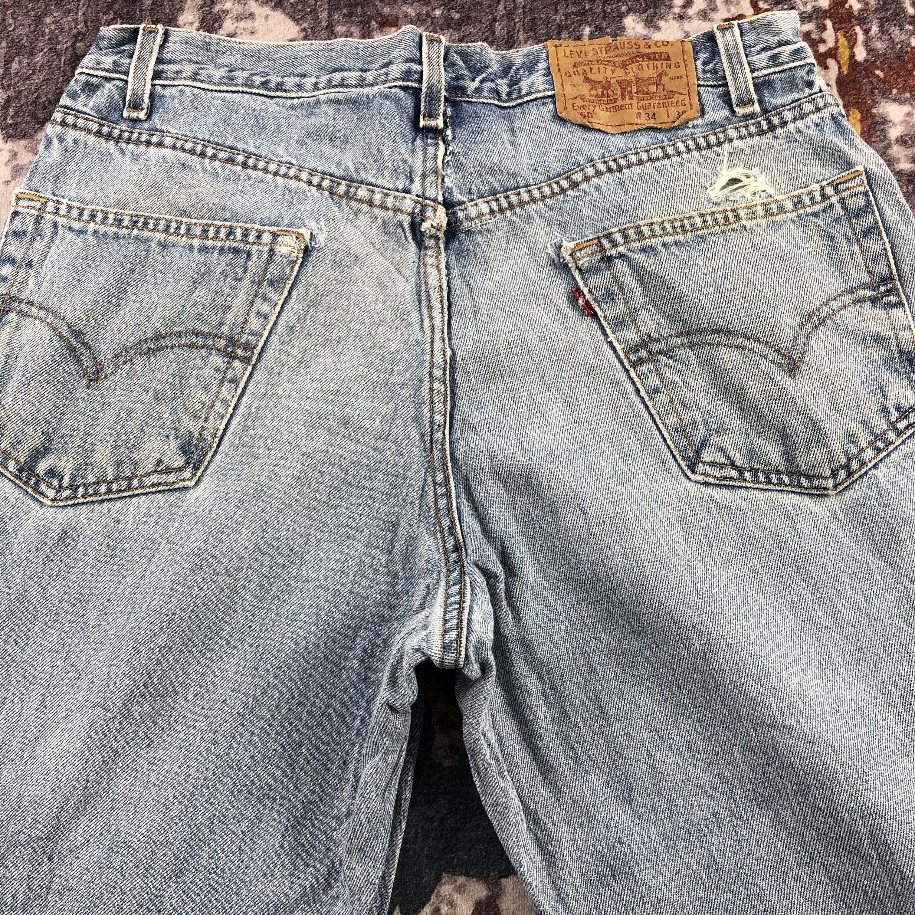 Levi's × Vintage 90s Vintage Blue Wash Levis 550 Jeans-JM2966 Size US 34 / EU 50 - 6 Thumbnail