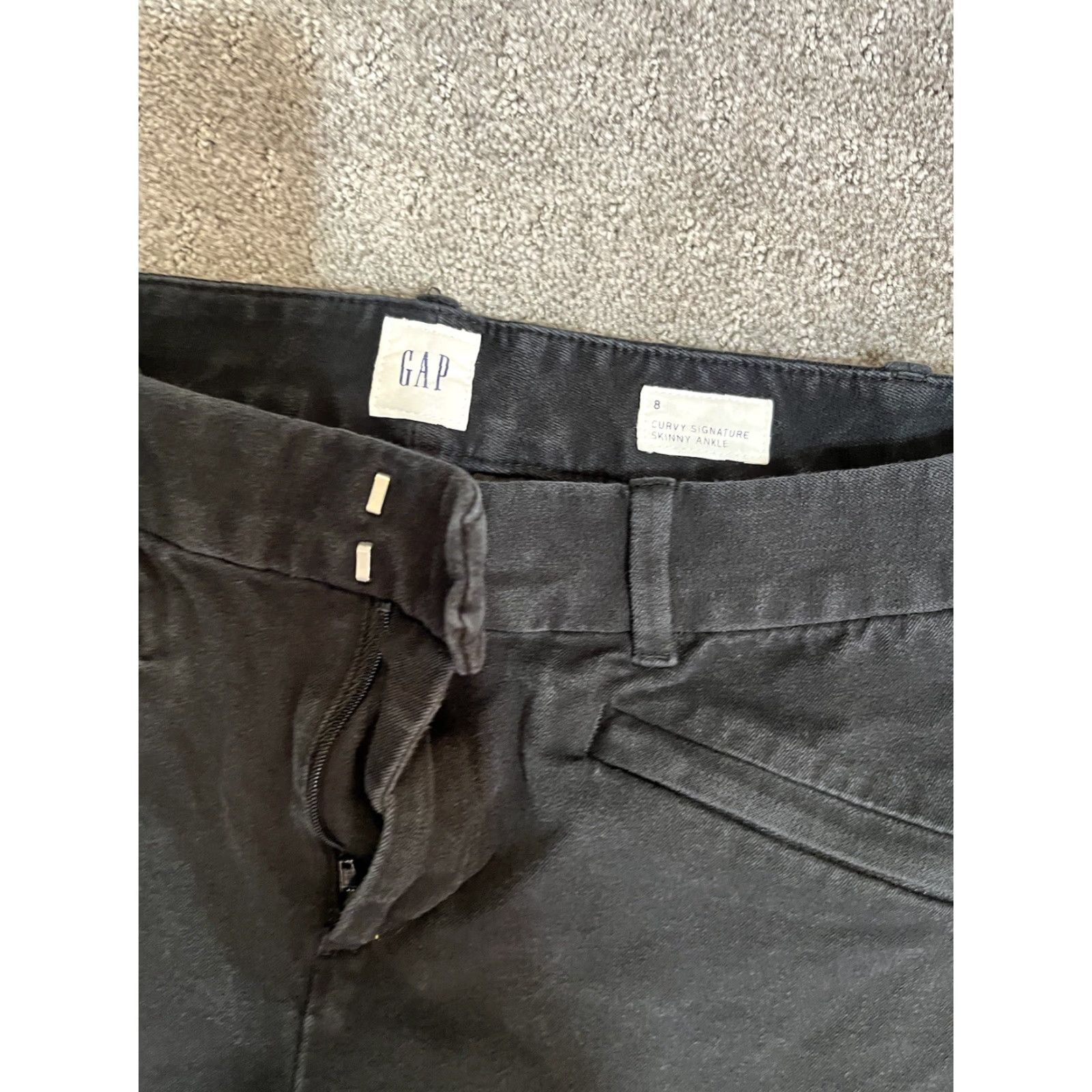Gap Women's Gap Signature Curvy Skinny Ankle Pants Black Formal Sz 8 Size 30" / US 8 / IT 44 - 5 Thumbnail