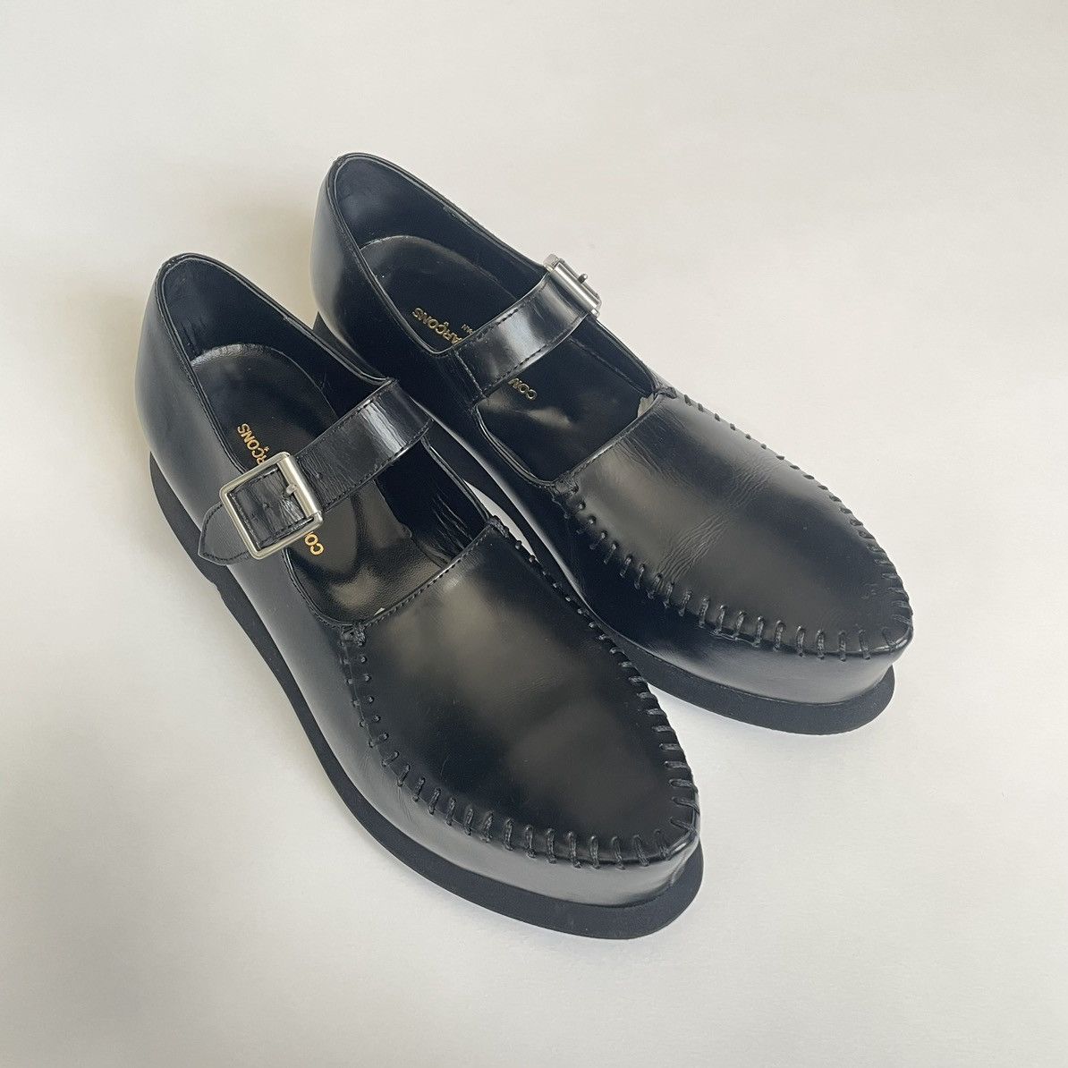 Comme des Garcons ‘Mary Jane’ Buckle Black Creepers Size US 8 / IT 38 - 2 Thumbnail
