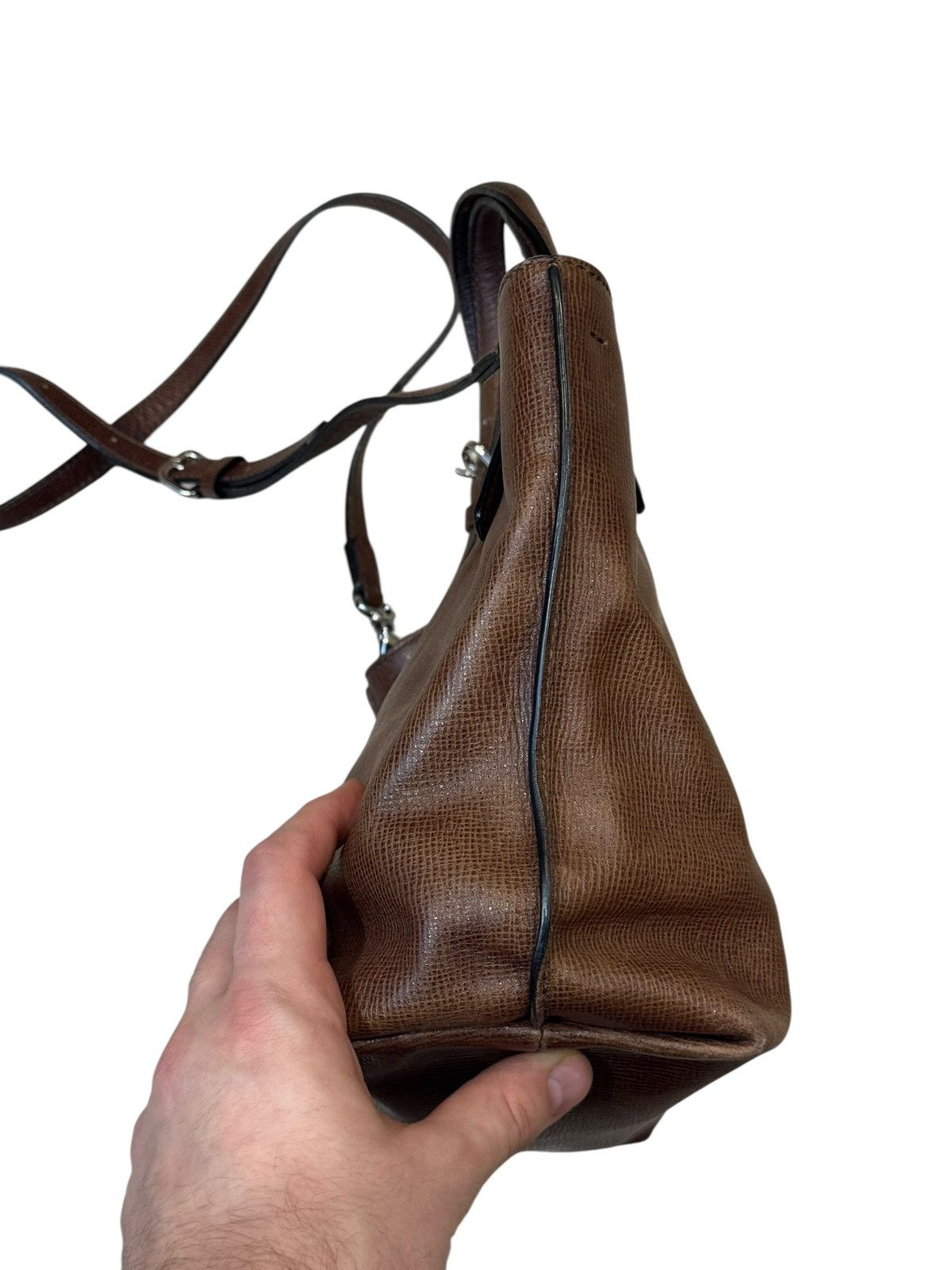 Tod's Tod’s Vintage Brown Tote Shoulder Strap Bag Handbag Size ONE SIZE - 8 Thumbnail