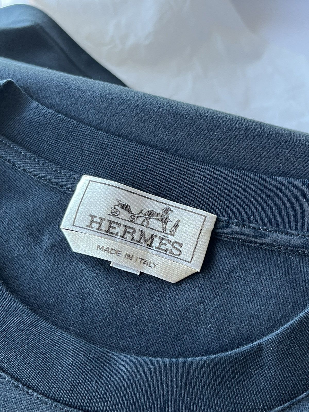Hermes 2025 Runway Hermes H Leather Logo Tee T-shirt Size US XL / EU 56 / 4 - 21 Thumbnail