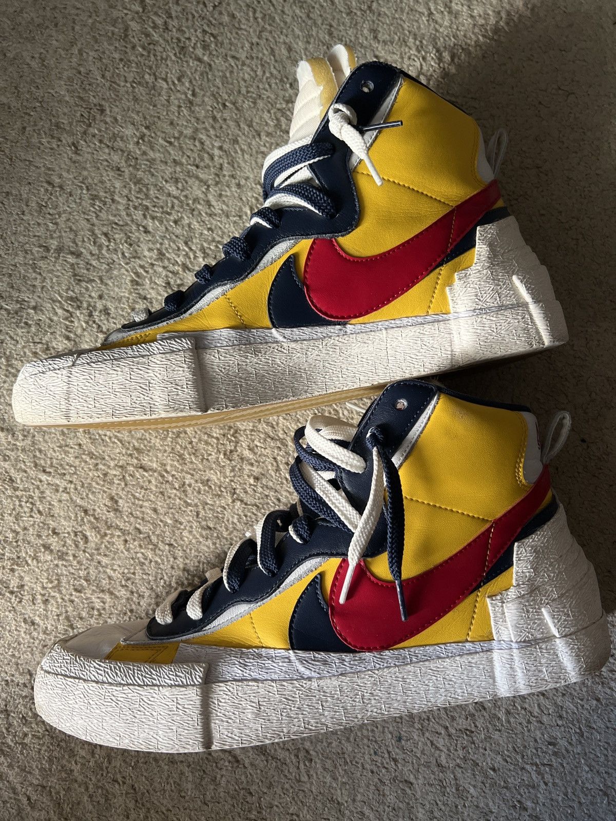 Nike × Sacai Nike Sacai Blazer Varsity Maize Size US 11.5 / EU 44-45 - 6 Thumbnail