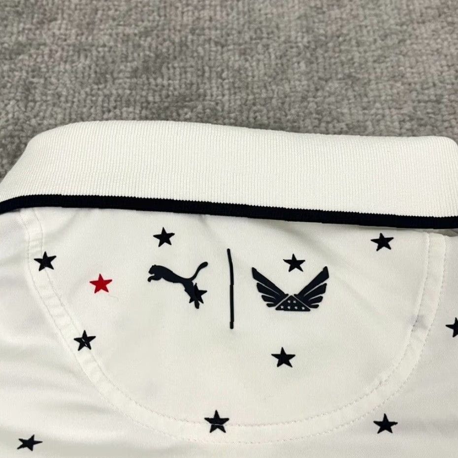 Puma PUMA Polo Shirt Men Large White Star 123rd US Open Los Angeles Country Club LACC Size US L / EU 52-54 / 3 - 6 Thumbnail
