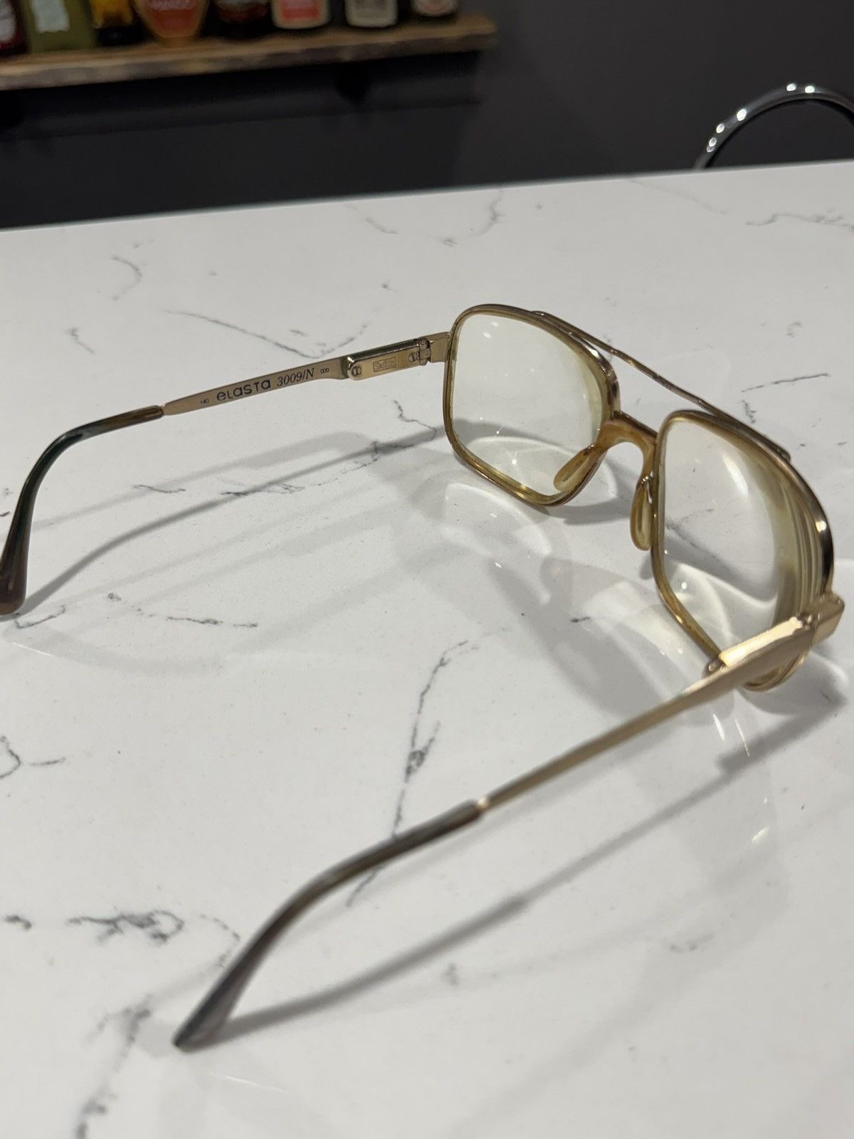 Safilo RARE Vintage AVIATORS by Safilo Elasta 3009 EYEGLASSES FRAME Size ONE SIZE - 14 Thumbnail