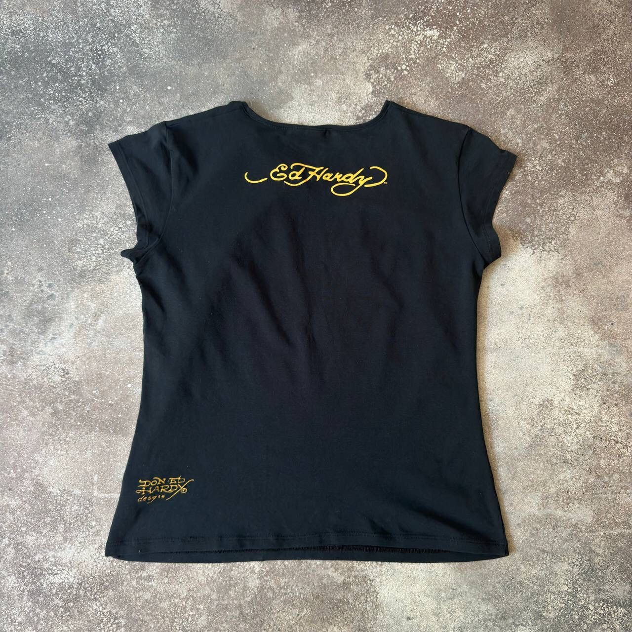 Christian Audigier × Ed Hardy Ed Hardy “Love Kills Slowly” Y2K Rhinestones T-Shirt Size L / US 10 / IT 46 - 4 Thumbnail