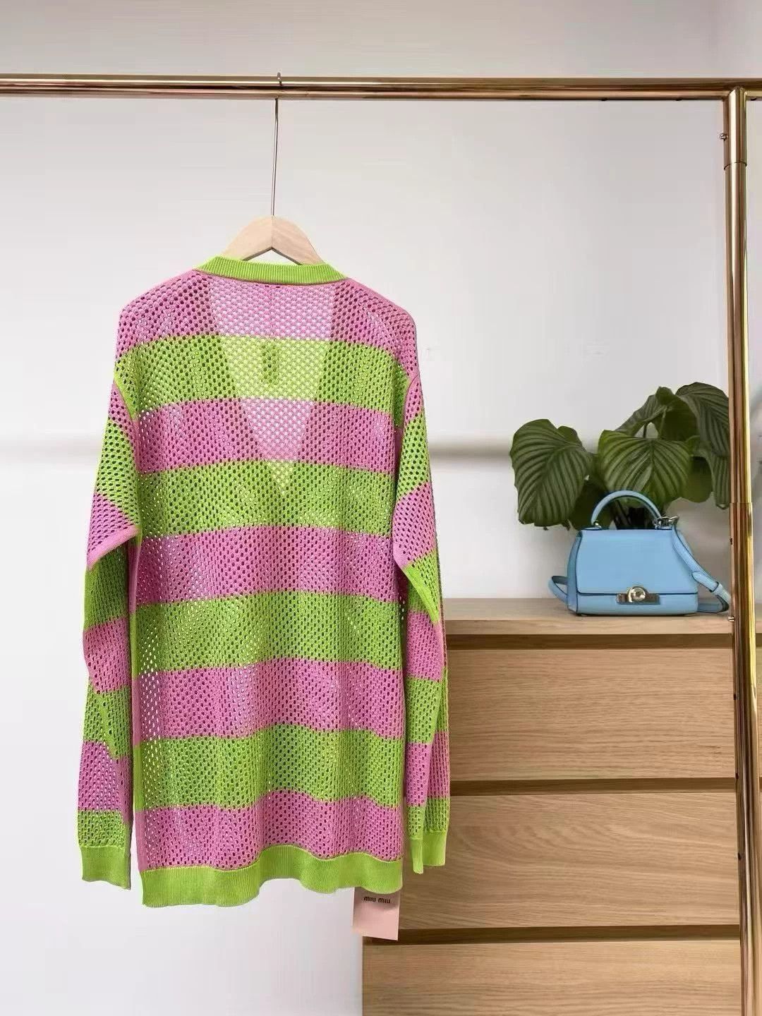 Miu Miu MIU MIU color blocked summer knit cardigan size 40 Size S / US 4 / IT 40 - 3 Thumbnail