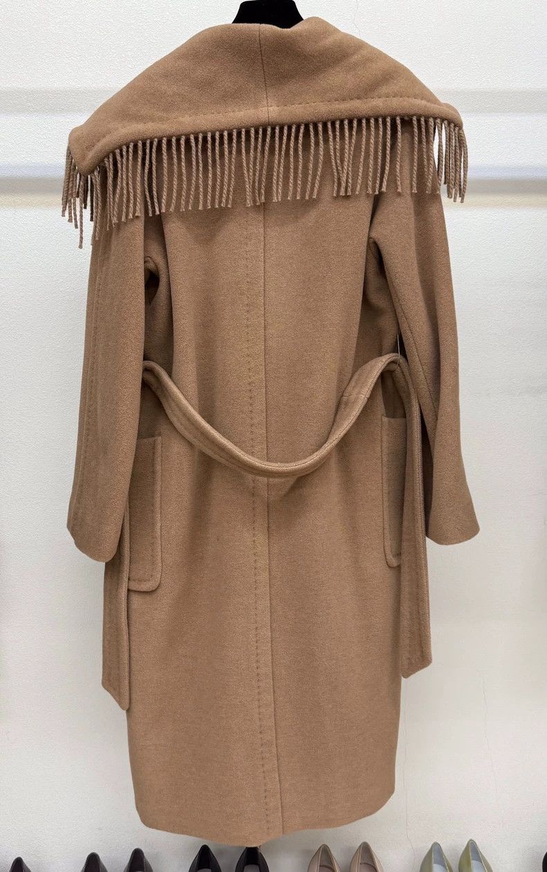 Max Mara Max Mara Fringed wool coat Size M / US 6-8 / IT 42-44 - 2 Thumbnail