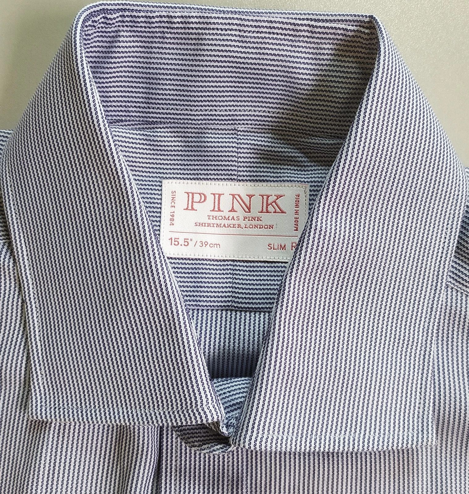 Thomas Pink Thomas Pink Slim Fit Pin Stripe Formal Shirt T 0021 Size US S / EU 44-46 / 1 - 3 Thumbnail