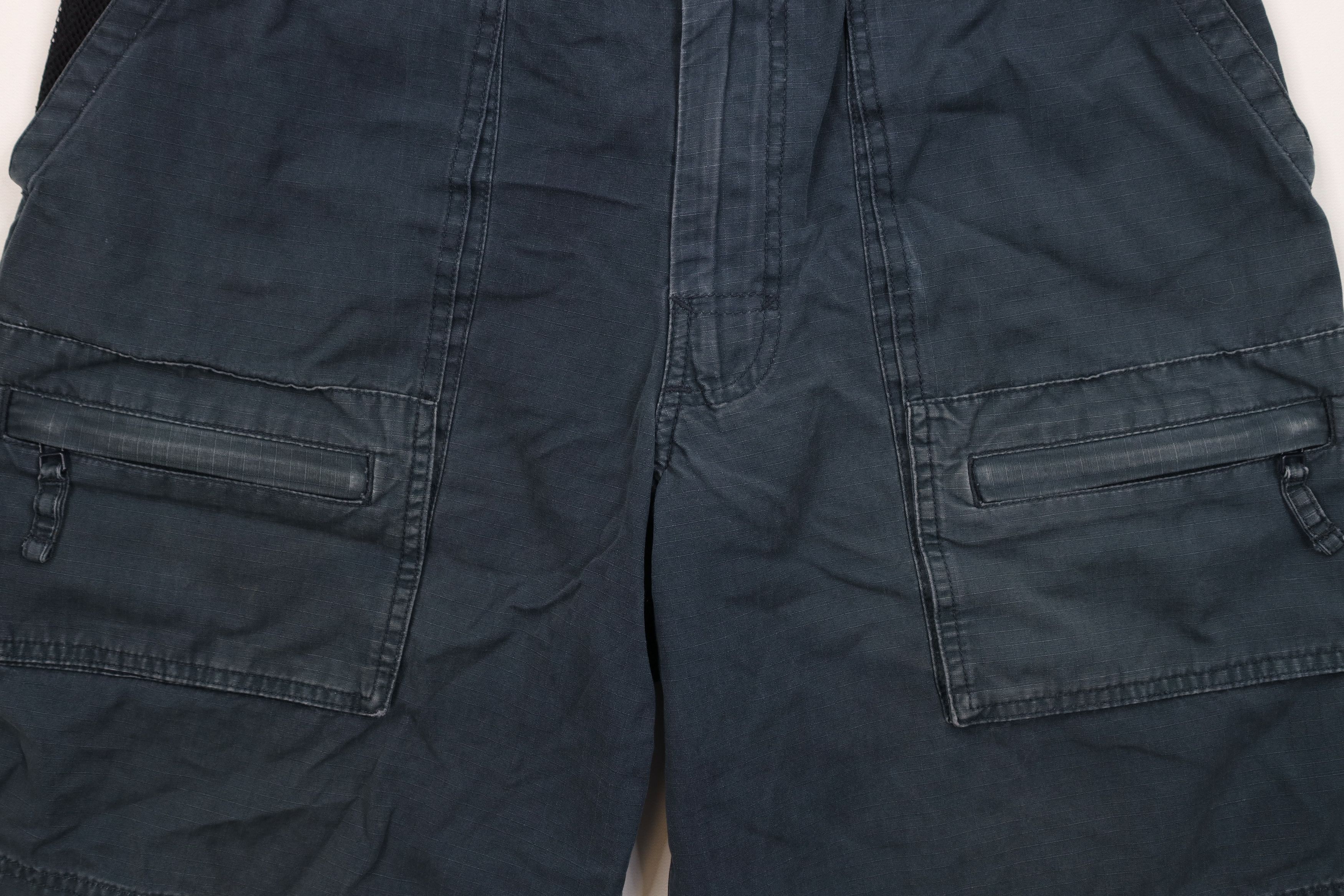 Gap Vintage 90s Y2K Gap Belted Ripstop Cargo Shorts Navy Blue Size US 30 / EU 46 - 3 Thumbnail
