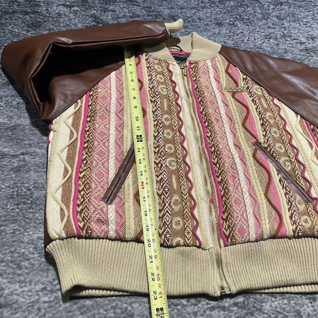 Coogi VINTAGE Y2K COOGI 3D KNIT SWEATER BOMBER JACKET LARGE NWT Size L / US 10 / IT 46 - 14 Thumbnail