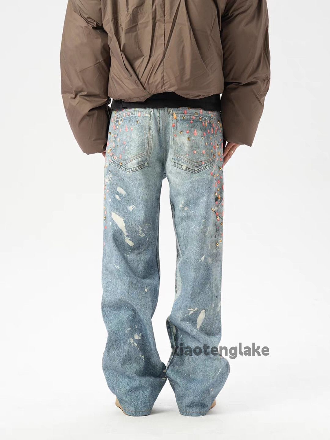 Jean ltx vintage washed faded digital print skate hiphop jeans Size US 36 / EU 52 - 3 Thumbnail