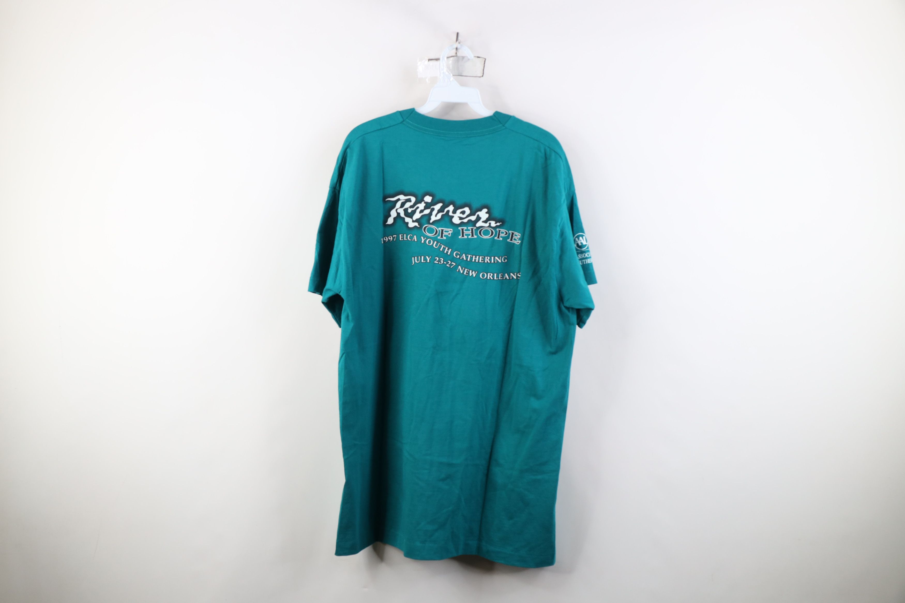 Vintage Vintage 90s Christian River of Hope ELCA Youth T-Shirt USA Size US XL / EU 56 / 4 - 12 Thumbnail