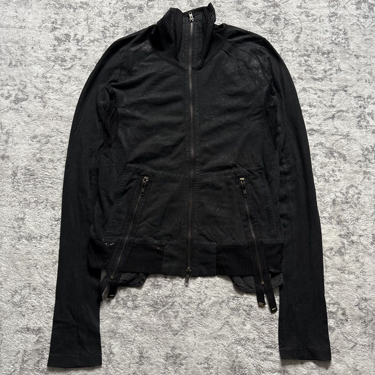 Le Grande Bleu (L.G.B.) LGB Exposed Zipper Waxed Zip-Up Jacket | Size M ...