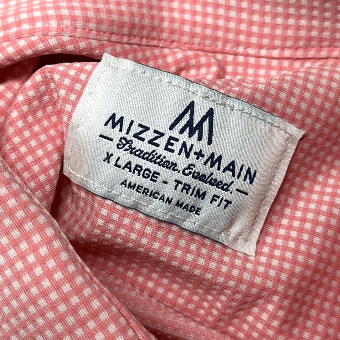 Mizzen+Main Mizzen+Main Pink White X Large Trim Fit Performance Shirt Long Sleeve Men XL Pink White Multicolor Colorful Shirt Mens Size US XL / EU 56 / 4 - 4 Thumbnail