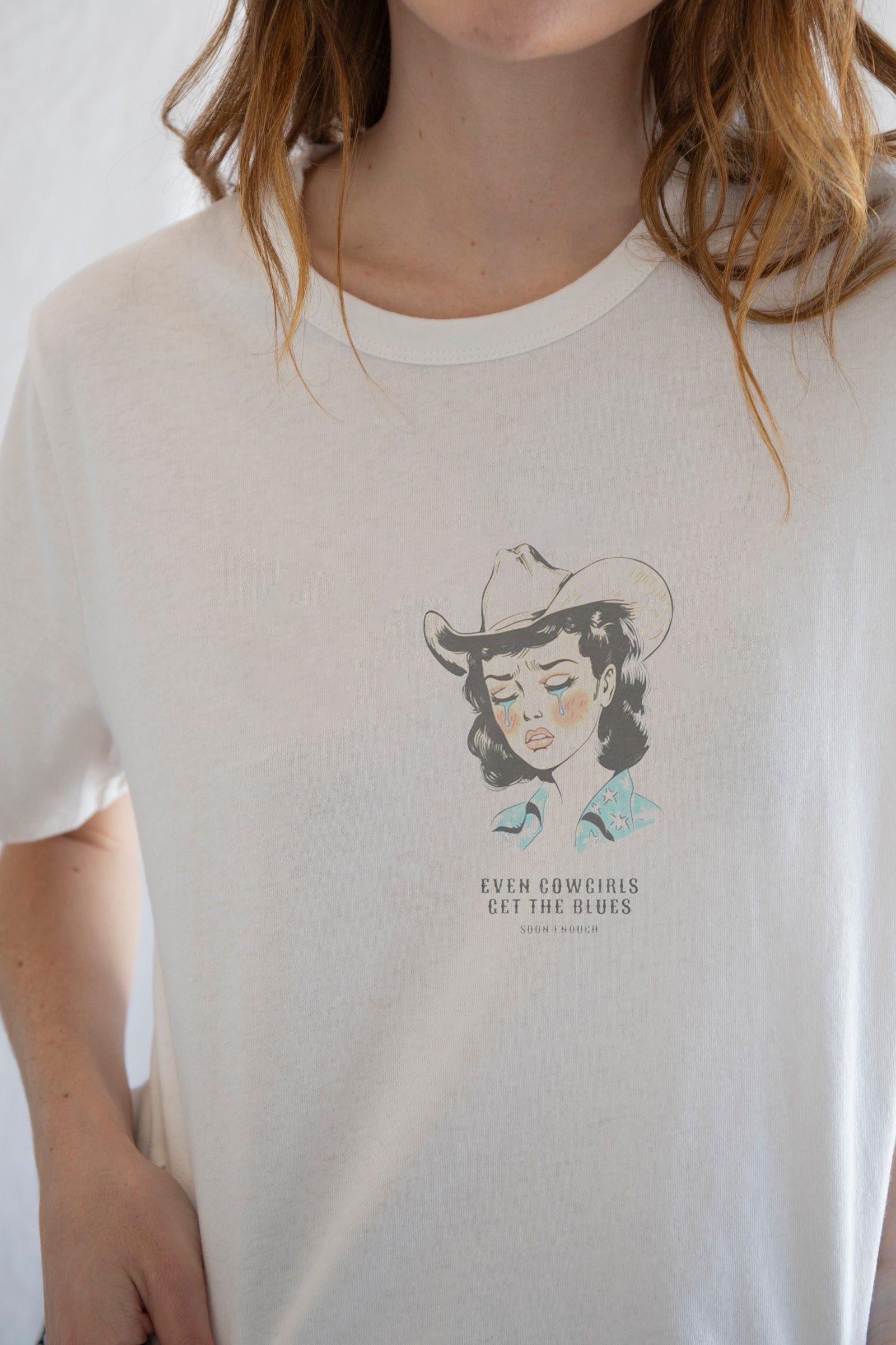 Designer × Vintage Even Cowgirls Get The Blues Tee – Graphic T-Shirt Size M / US 6-8 / IT 42-44 - 3 Thumbnail