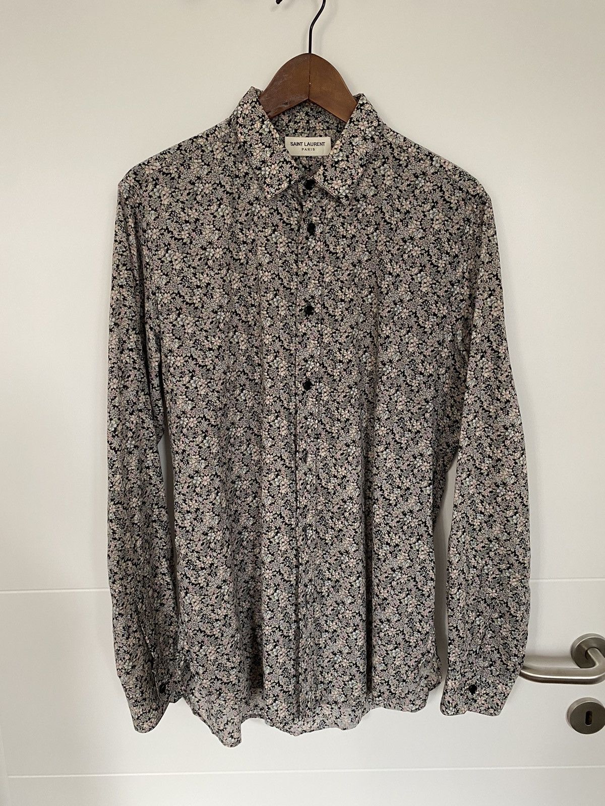 Saint Laurent Paris SS16 Floral Motiv Shirt Size US M / EU 48-50 / 2 - 1 Thumbnail