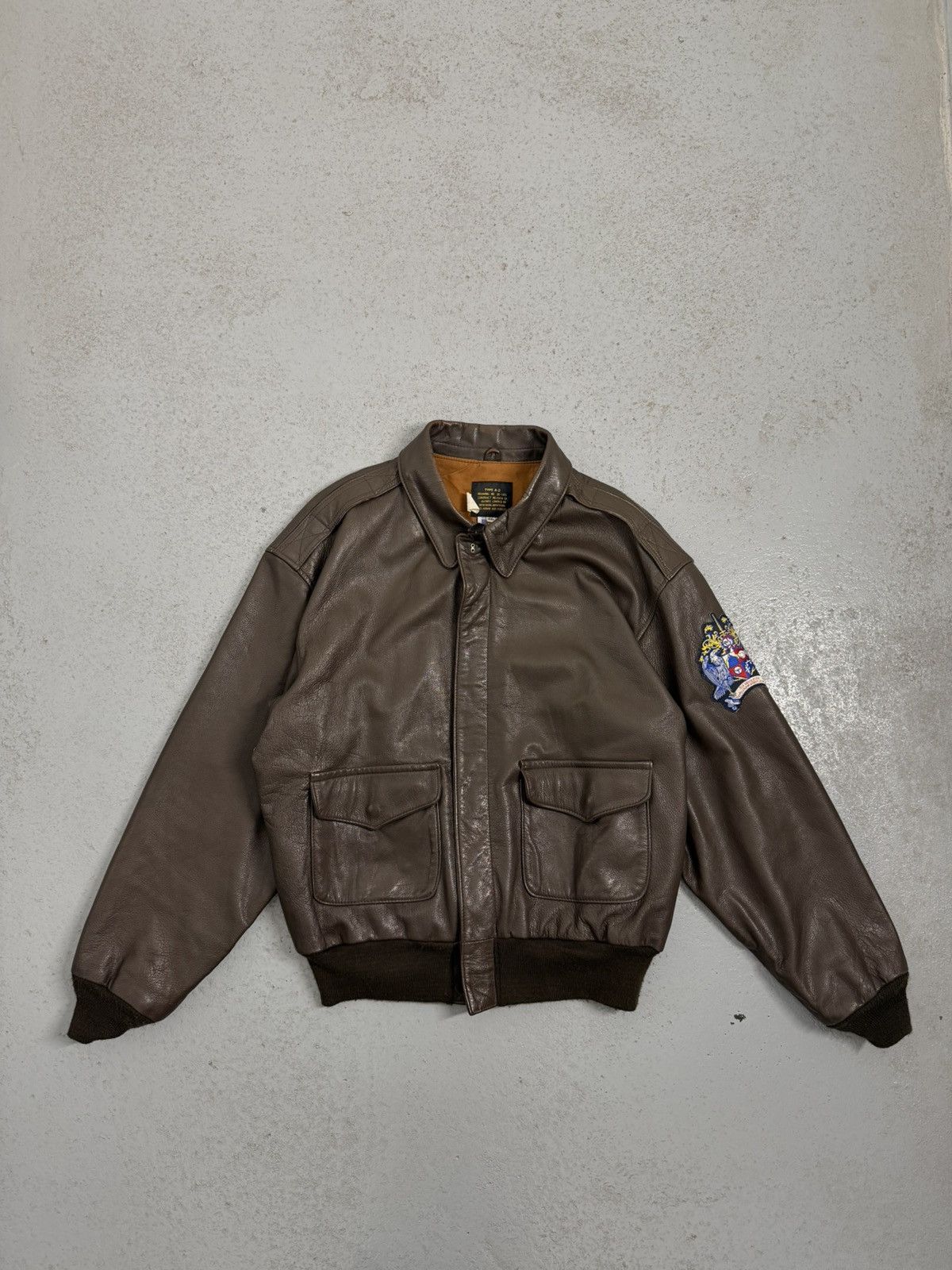Avirex Vintage Avirex Aviator Military Leather Jacket Size US L / EU 52-54 / 3 - 1 Thumbnail