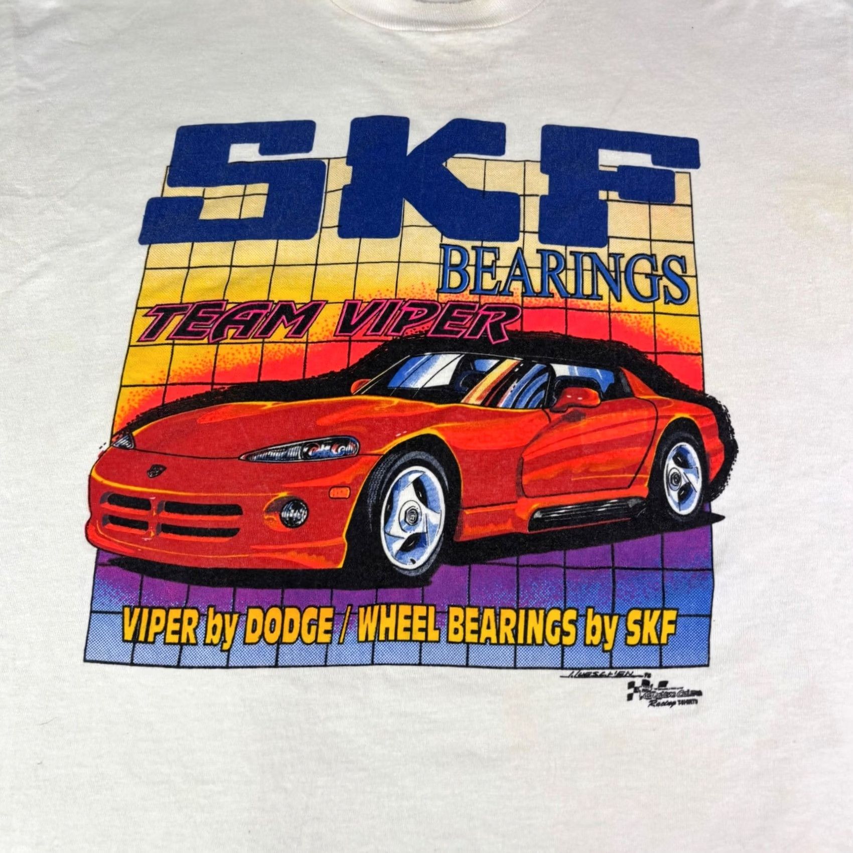 Fruit Of The Loom VINTAGE SKF Bearings Team Viper Dodge T Shirt Mens XXL White Graphic Tee 90s Size US XXL / EU 58 / 5 - 6 Thumbnail