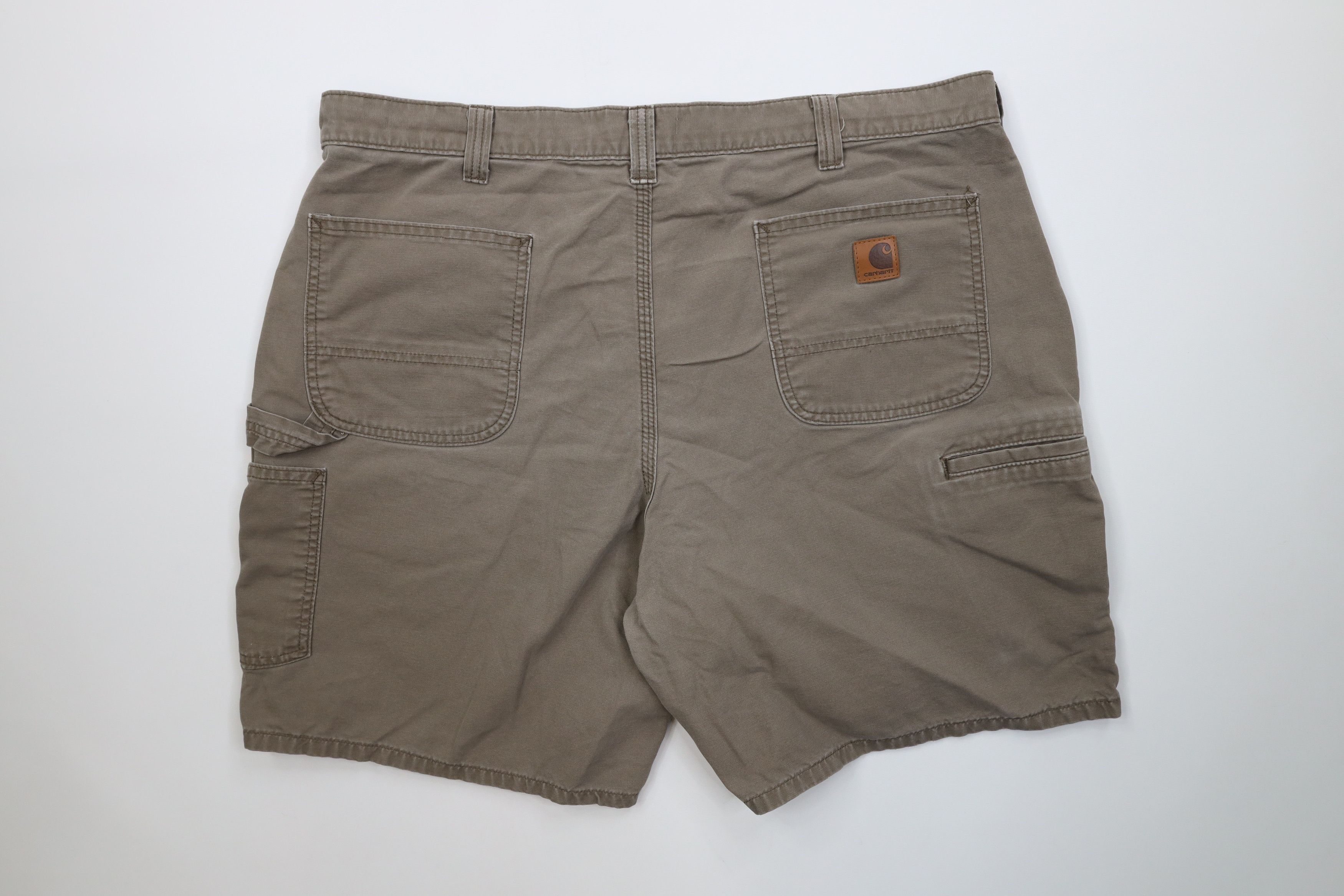 Carhartt Vintage Y2K Carhartt Above Knee Dungaree Shorts Light Brown Size US 40 / EU 56 - 10 Thumbnail
