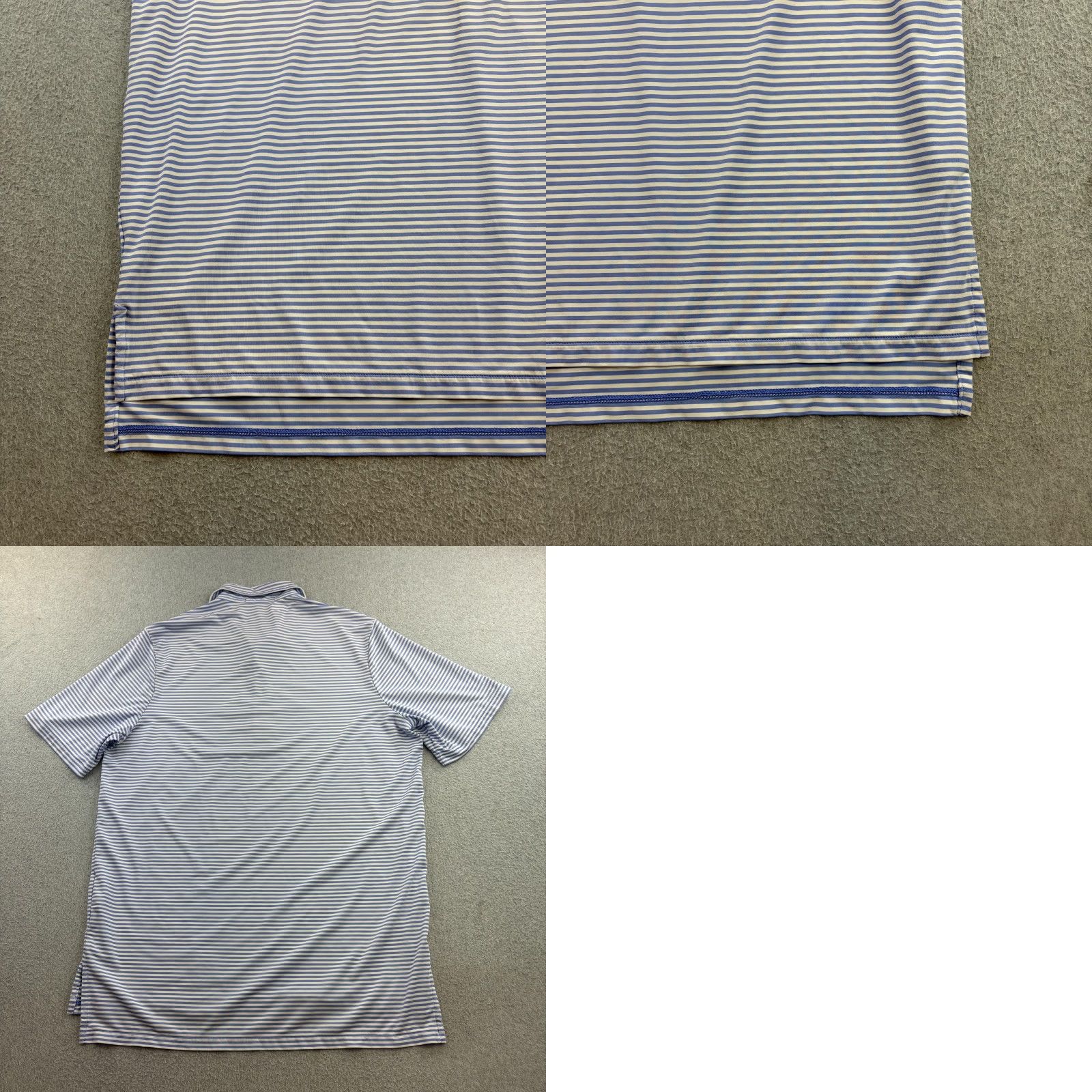 RLX Ralph Lauren RLX Ralph Lauren Polo Shirt Mens Large Blue Stripe Short Sleeve Golf Adult Size US L / EU 52-54 / 3 - 8 Thumbnail
