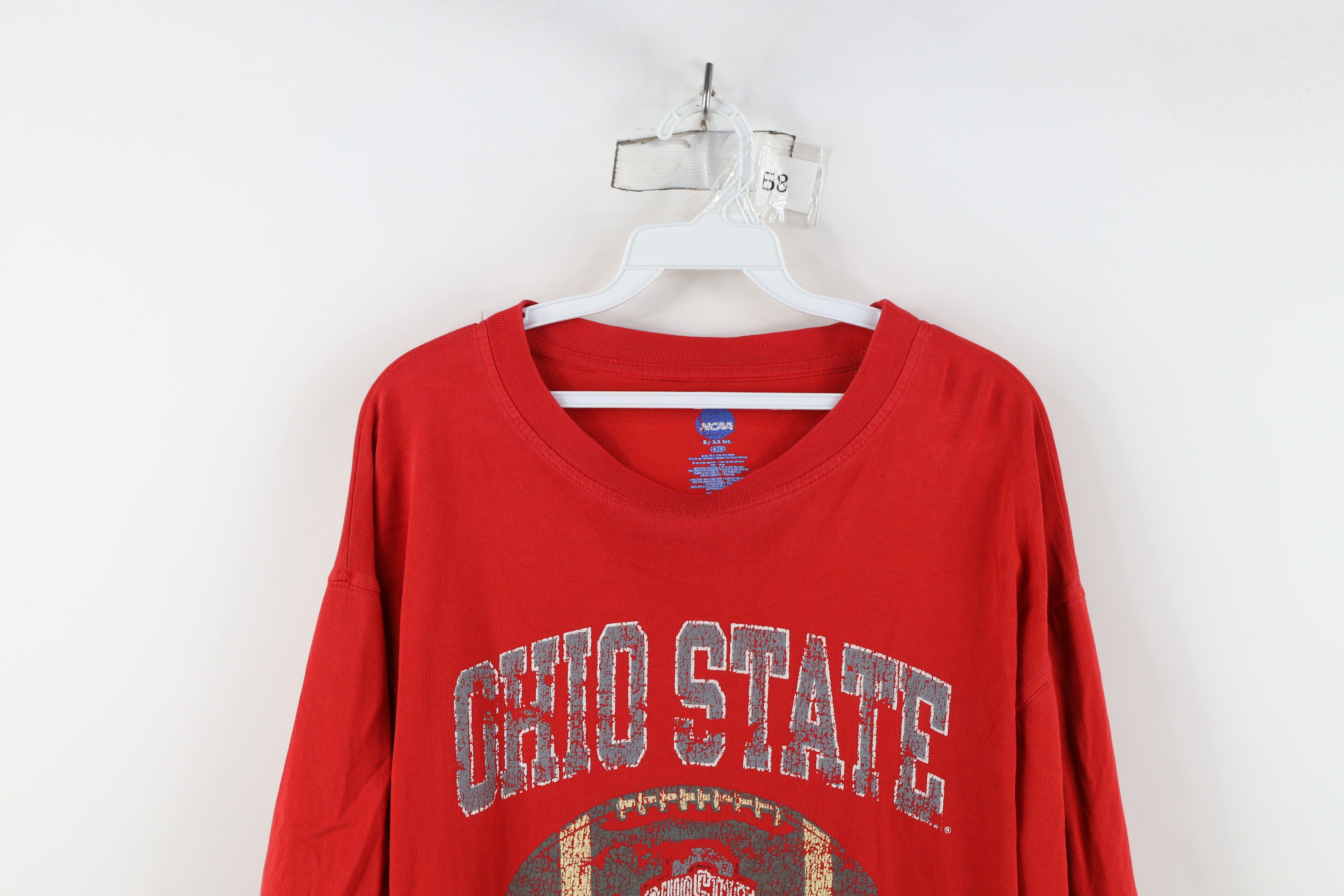Vintage Vintage Knit Layered Ohio State University Football T-Shirt Size US M / EU 48-50 / 2 - 2 Thumbnail