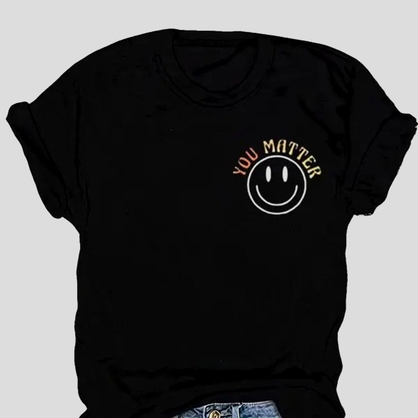 Other You Matter T-Shirt w/Message on Back - Happy Faces 8/10 Size L / US 10 / IT 46 - 3 Thumbnail