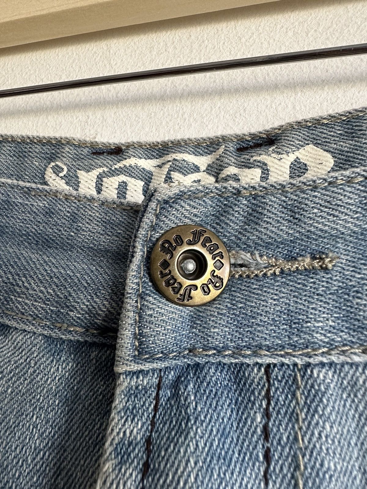 No Fear × Vintage No Fear cool denim short swag streetwear vintage y2k drip Size US 32 / EU 48 - 5 Thumbnail
