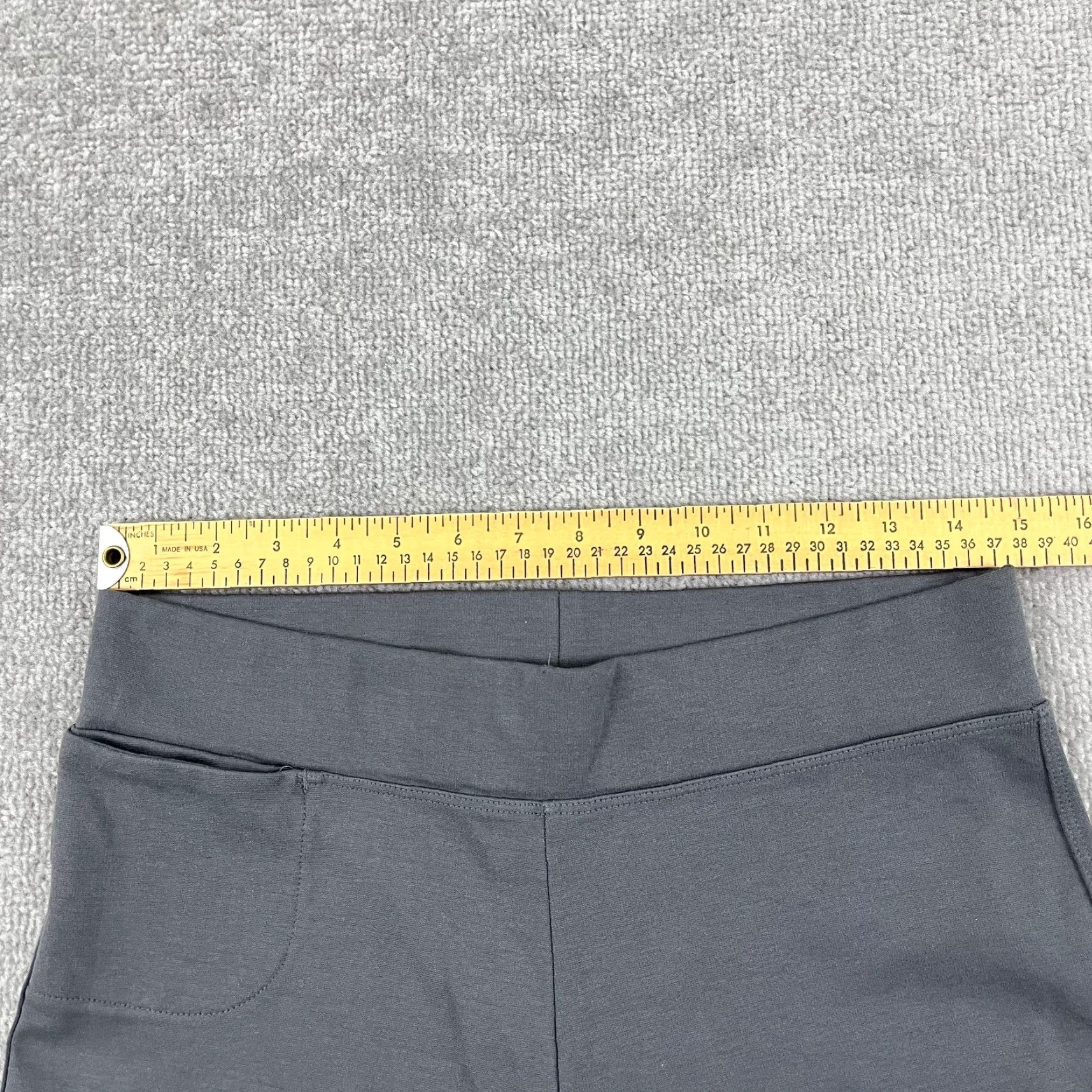 Vintage American Giant Leggings Womens Size 10 Gray Stretch Mid Rise Pull On Pant Casual Activewear Pants 30x27 Size 32" / US 10 / IT 46 - 3 Thumbnail