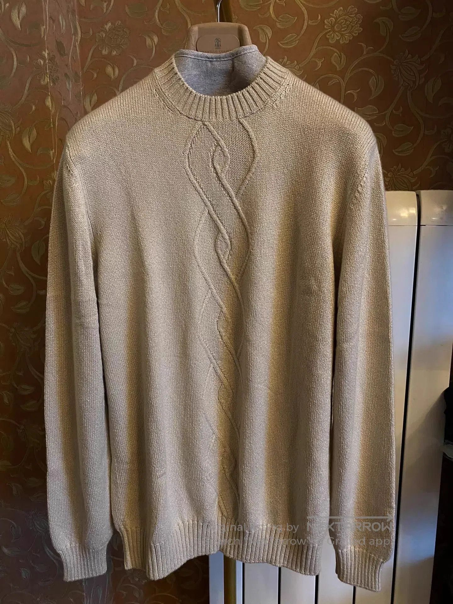 Loro Piana Beige Cable Knit Long Sleeve Sweater Size L. Size US L / EU 52-54 / 3 - 1 Thumbnail