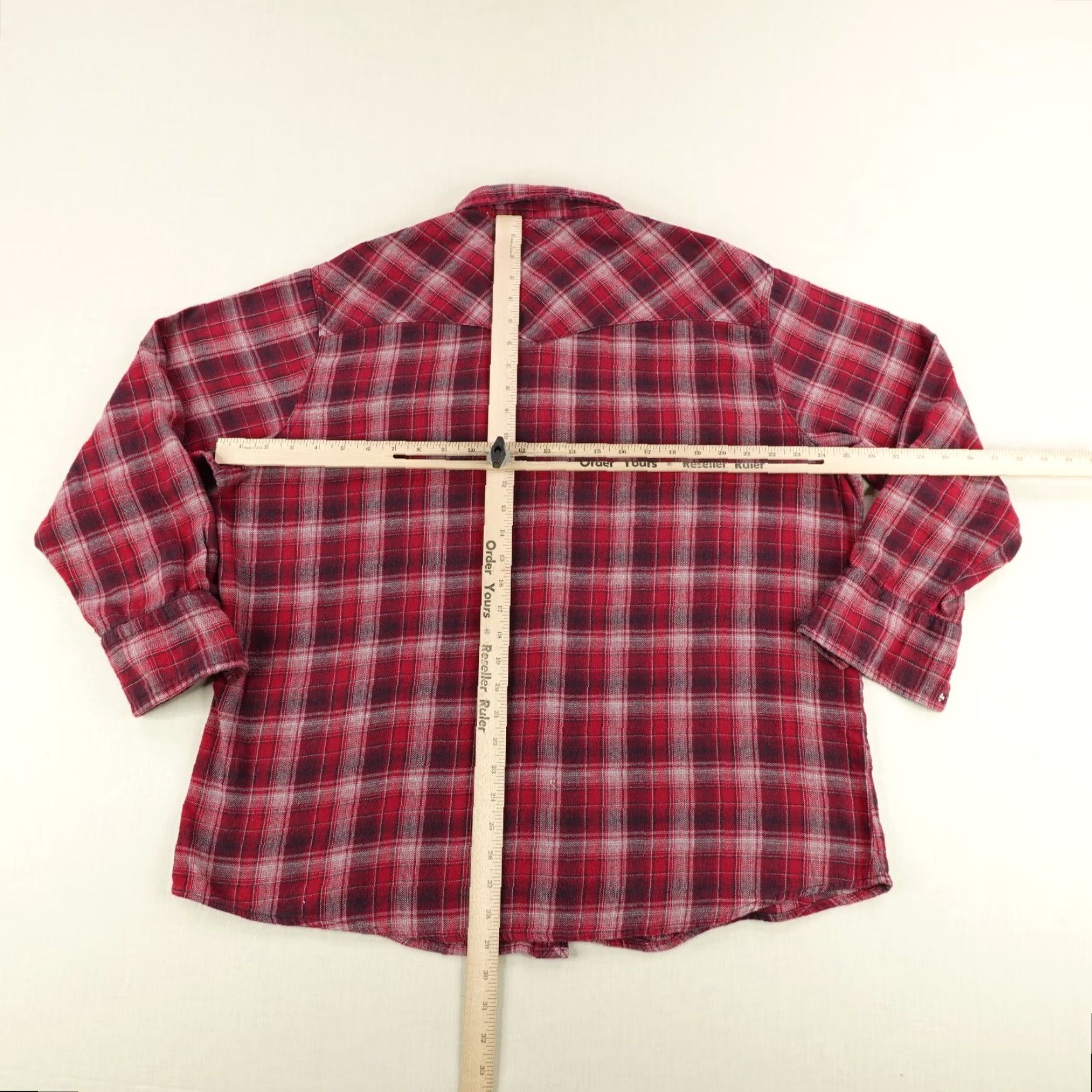 Wrangler VINTAGE Wrangler Shirt Mens 2XL Red Plaid Flannel Pearl Snap Western Rodeo Wrangler Shirt 2XL Red Plaid Flannel Pearl Snap Cowboy Western Mens Size US XXL / EU 58 / 5 - 5 Thumbnail