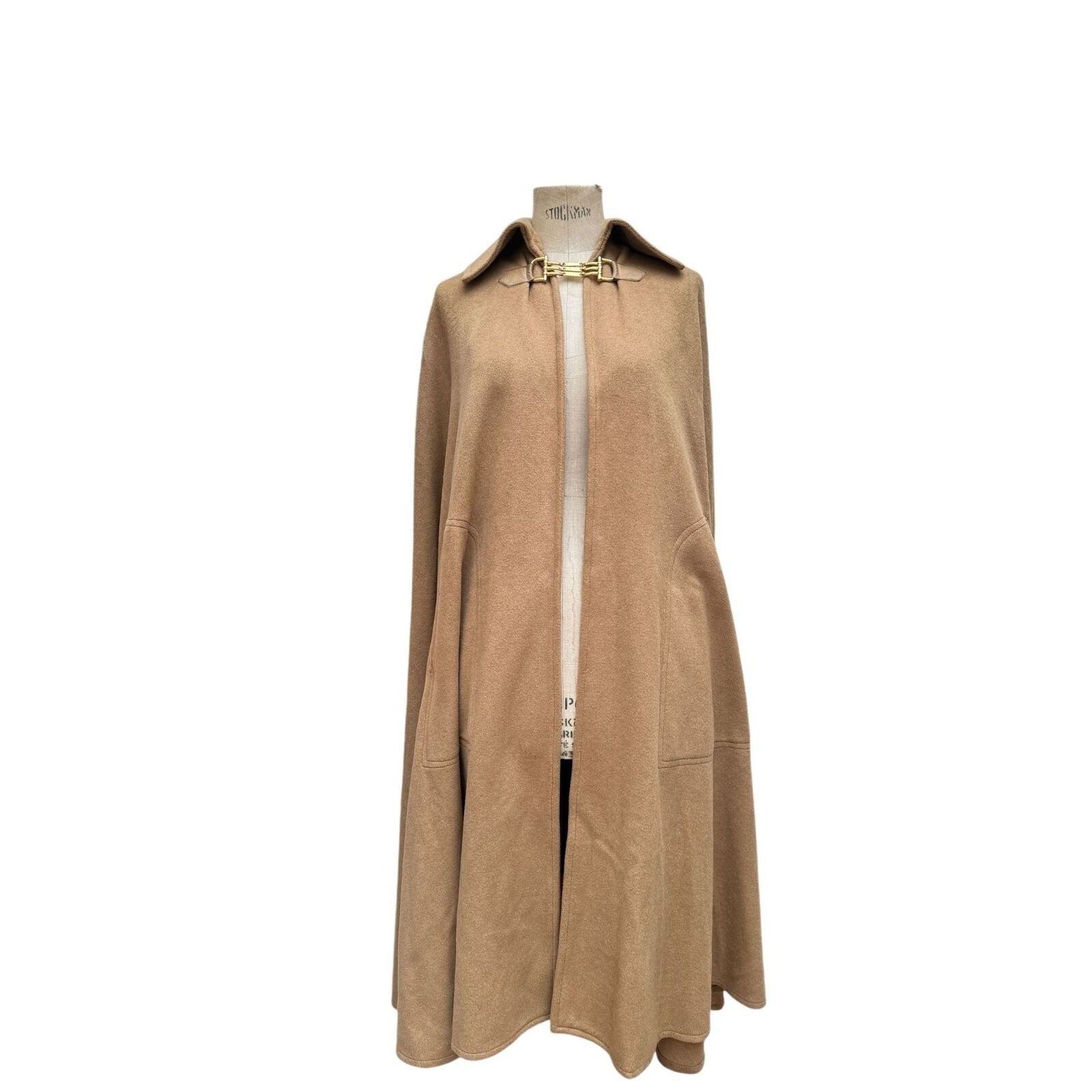 Celine Vintage 1970s Brown Wool Cape Size M / US 6-8 / IT 42-44 - 6 Thumbnail