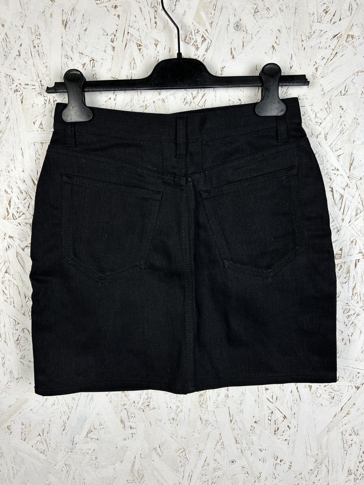 Saint Laurent Paris NWT Saint Laurent YSL Denim Zipper AW15 Skirt Hedi Black 27 Size 27" / US 4 / IT 40 - 8 Thumbnail