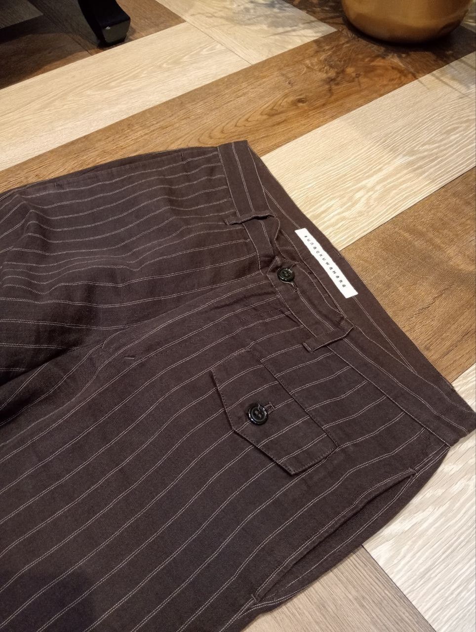 Issey Miyake VINTAGE SUNAOKUWAHARA ISSEY MIYAKE STRIPED PANTS Size 30" / US 8 / IT 44 - 5 Thumbnail