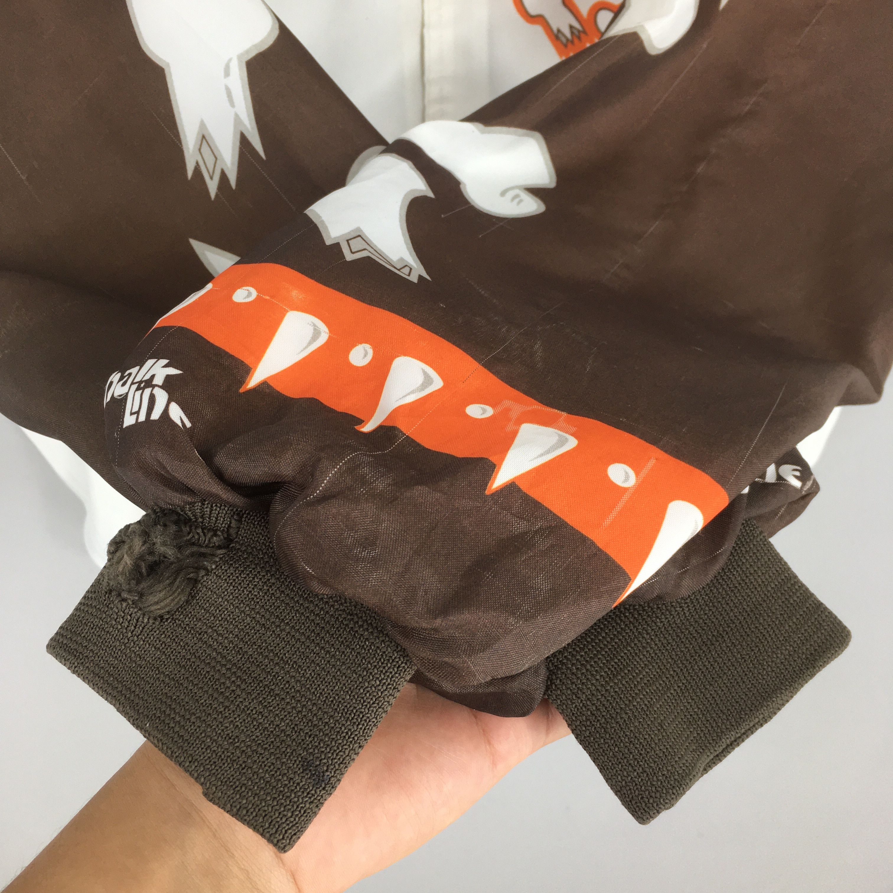 Chalk Line Vintage 90s Cleveland Browns Dawgs NFL Varsity Jacket Medium Size US M / EU 48-50 / 2 - 5 Thumbnail
