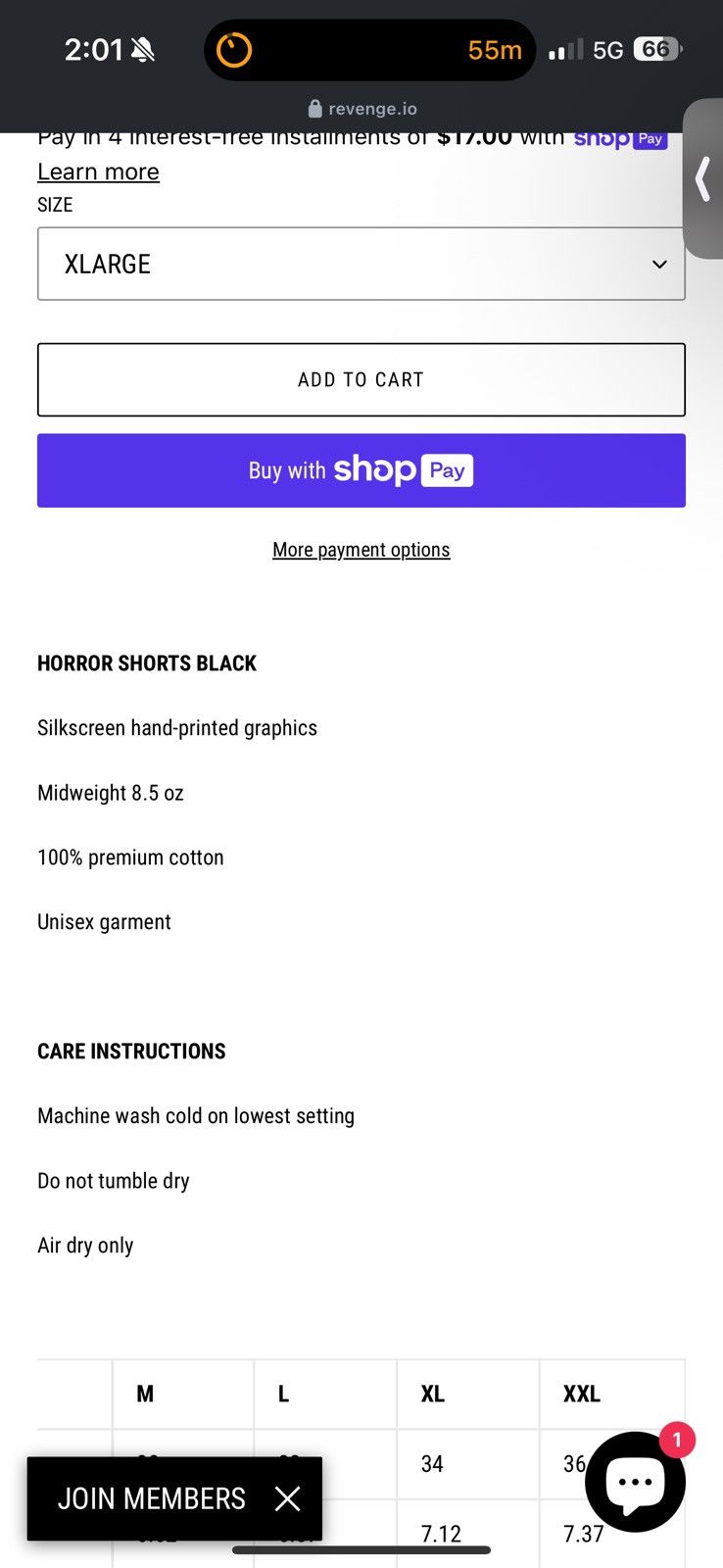 Revenge Revenge Horror Shorts Black Size US 34 / EU 50 - 3 Thumbnail