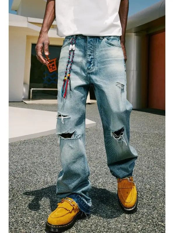Japanese Brand × Jean Retro loose straight leg casual wide leg jeans Size US 30 / EU 46 - 6 Thumbnail